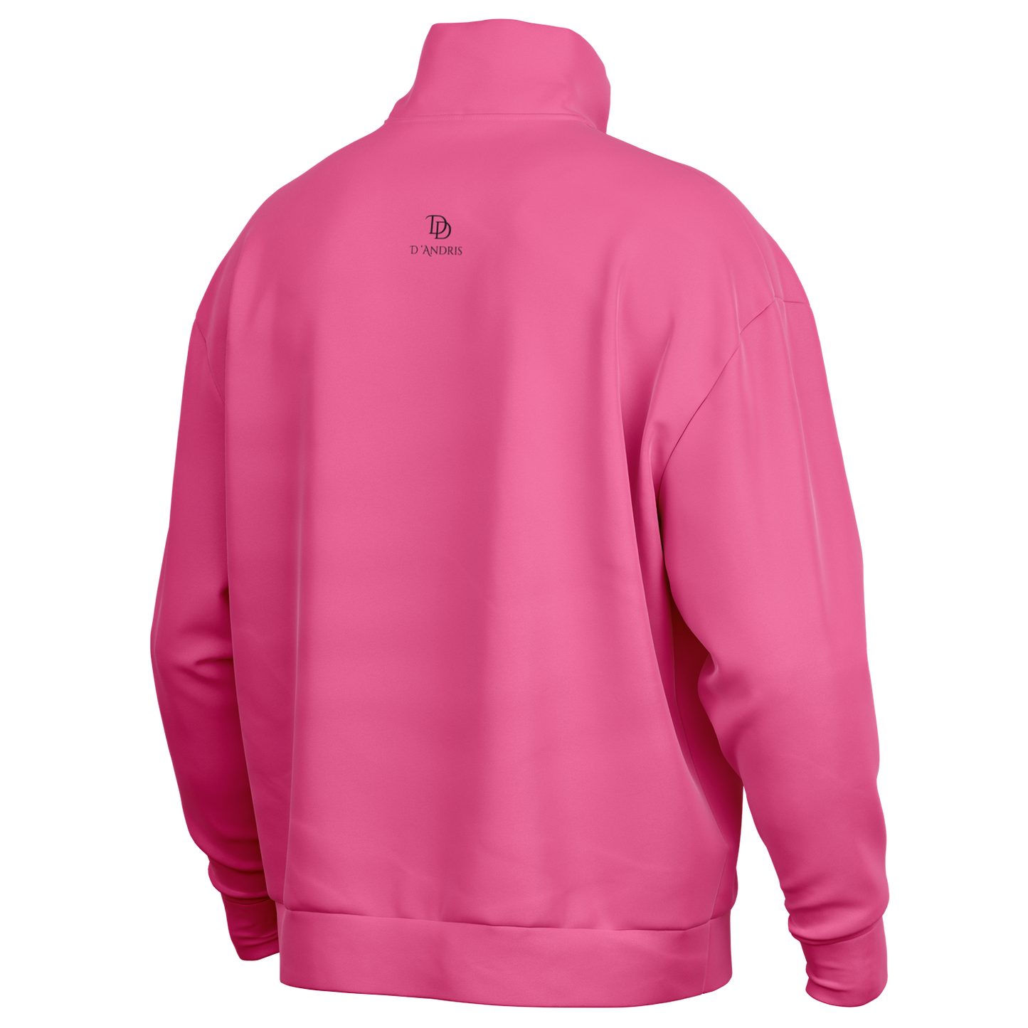 Pink Heavyweight Over-sized Quarter Zip Sweatshirt