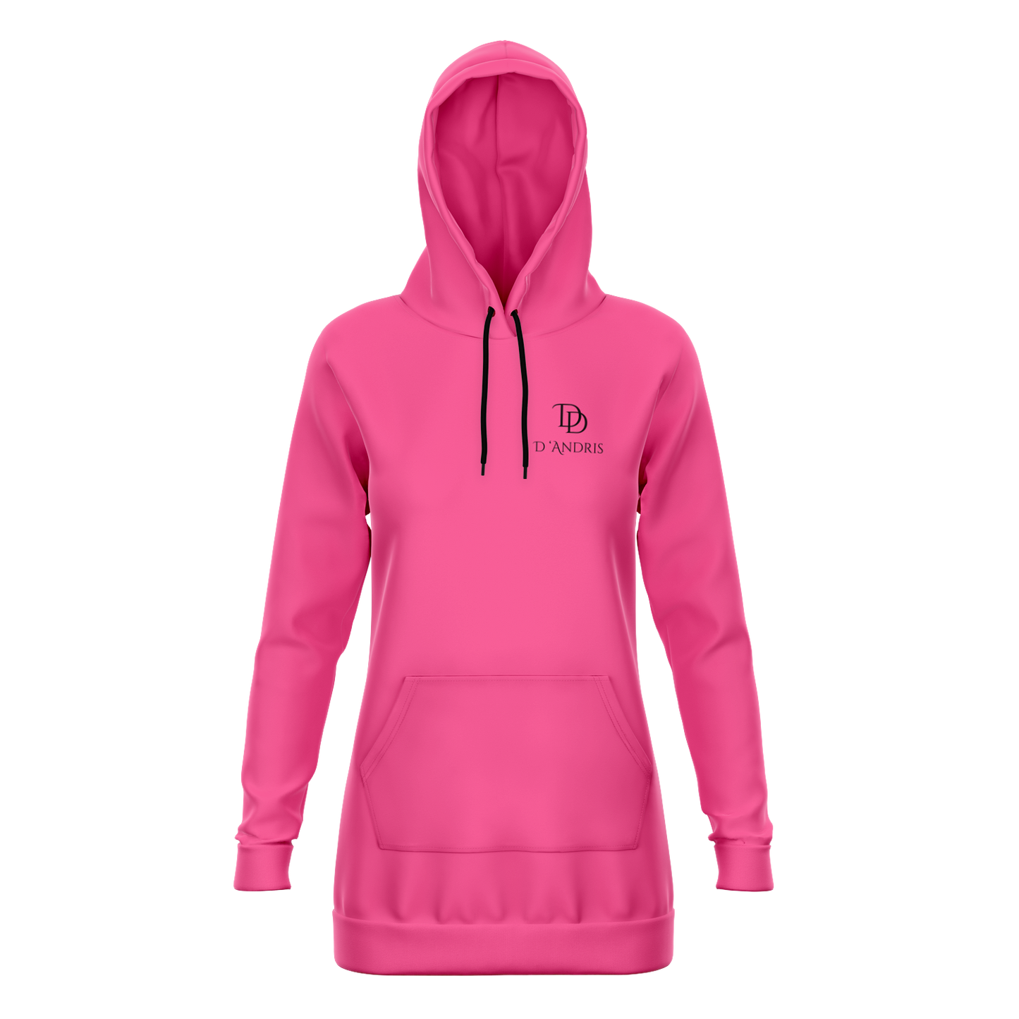 Pink Longline Hoodie