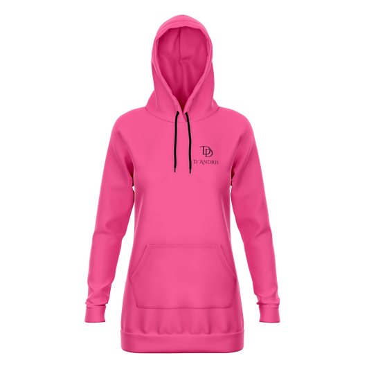 Pink Longline Hoodie