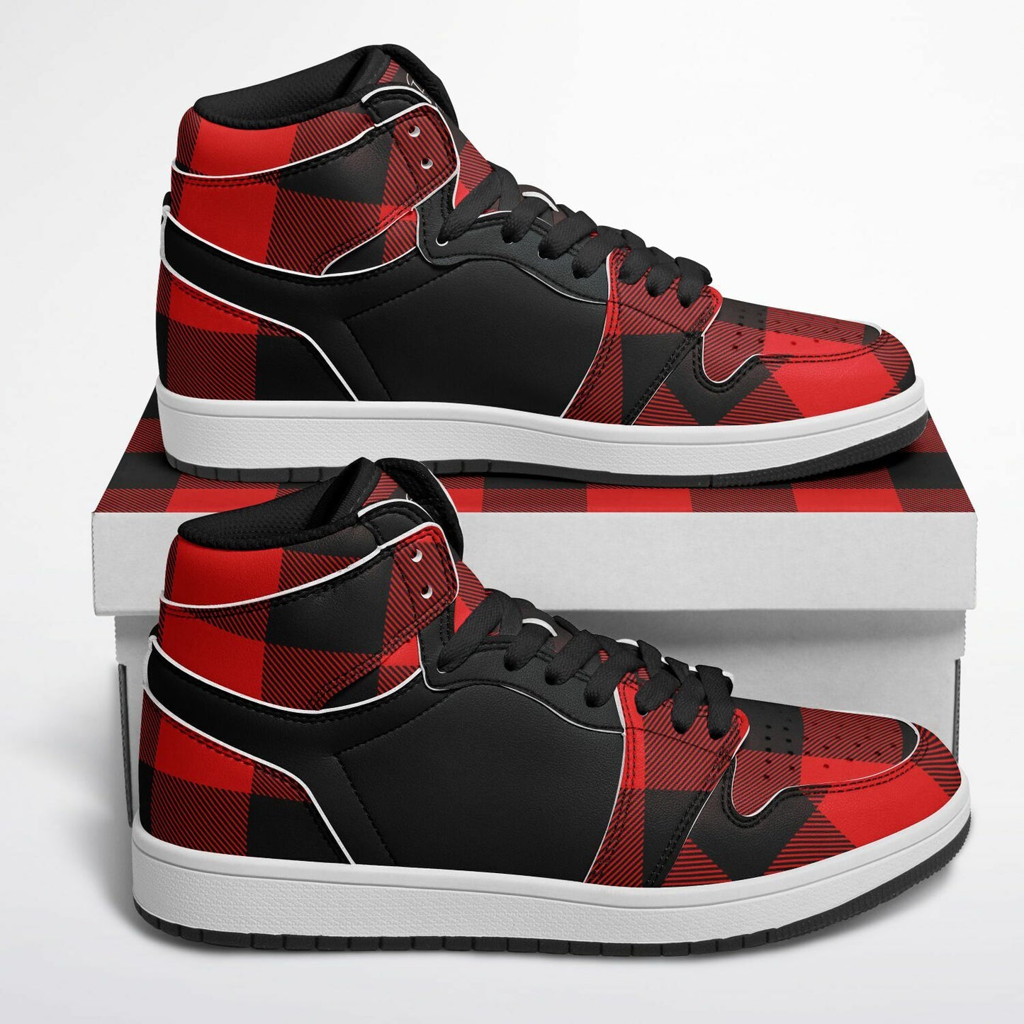 Plaid High Top Shoes