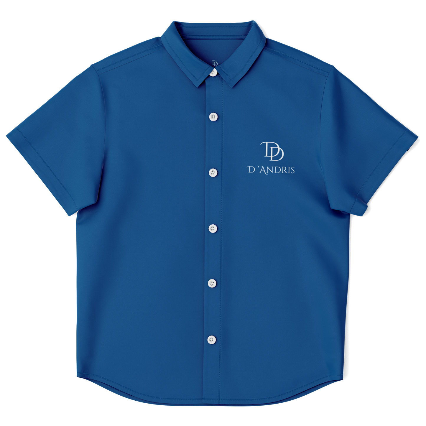 Blue Kids/Youth Short Sleeve Button Down Shirt