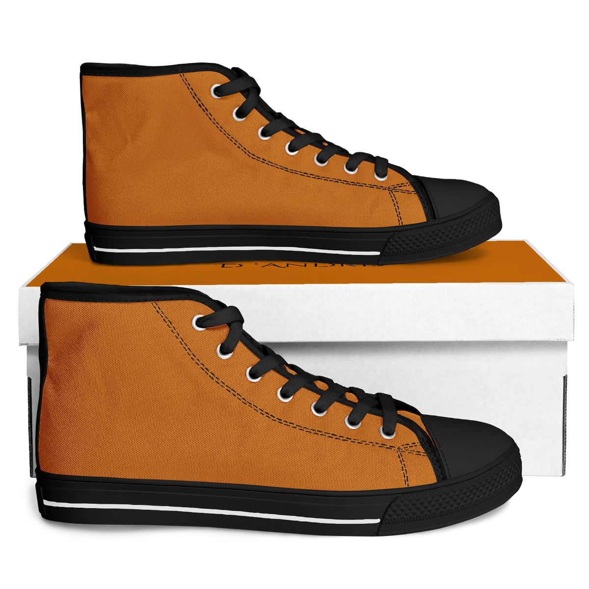 Orange High Top Shoes