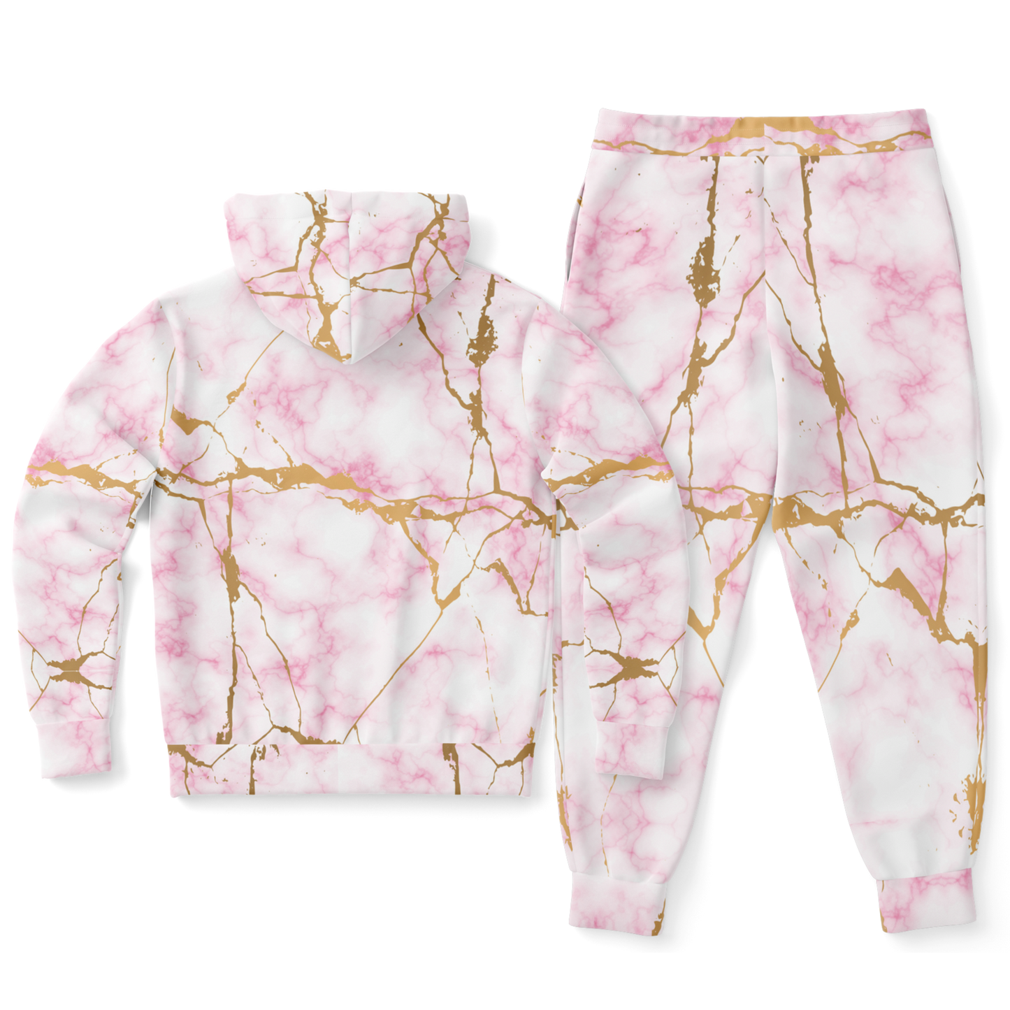 Pink Marble Zip-Up Hoodie & Jogger