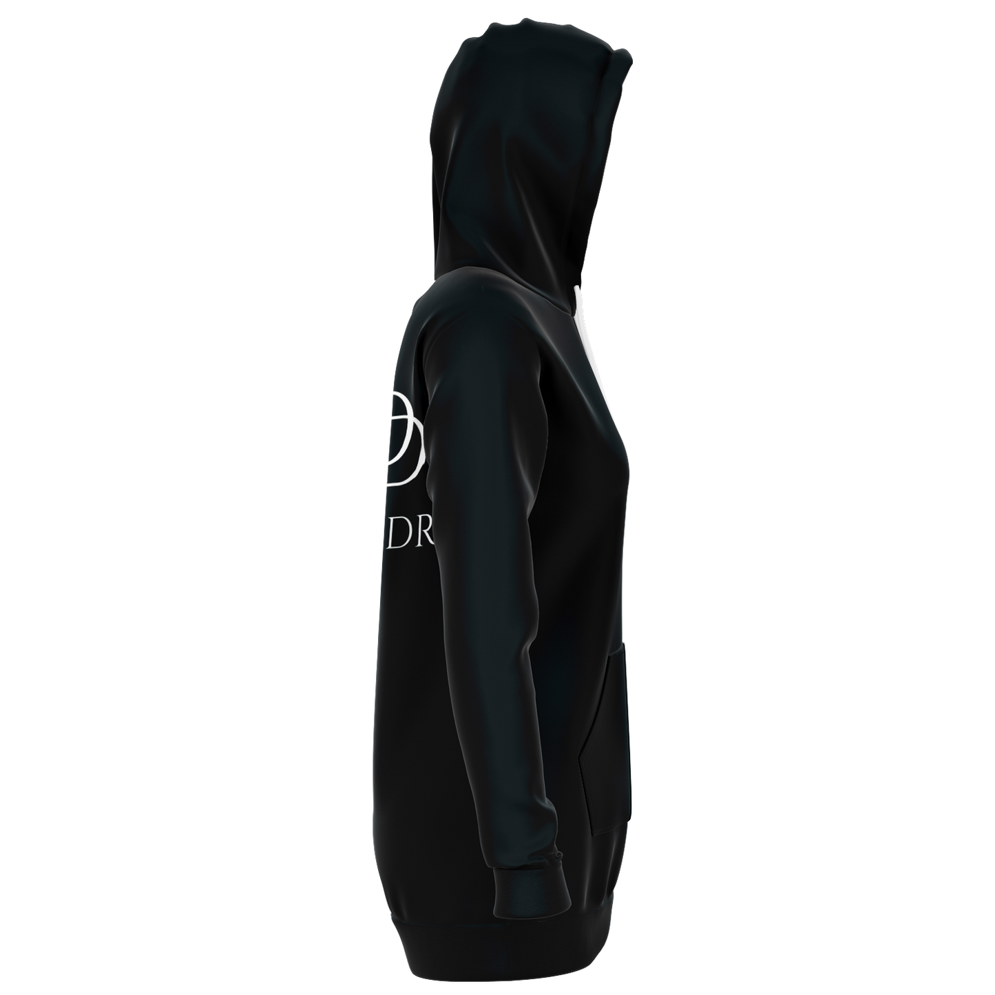 Black Longline Hoodie