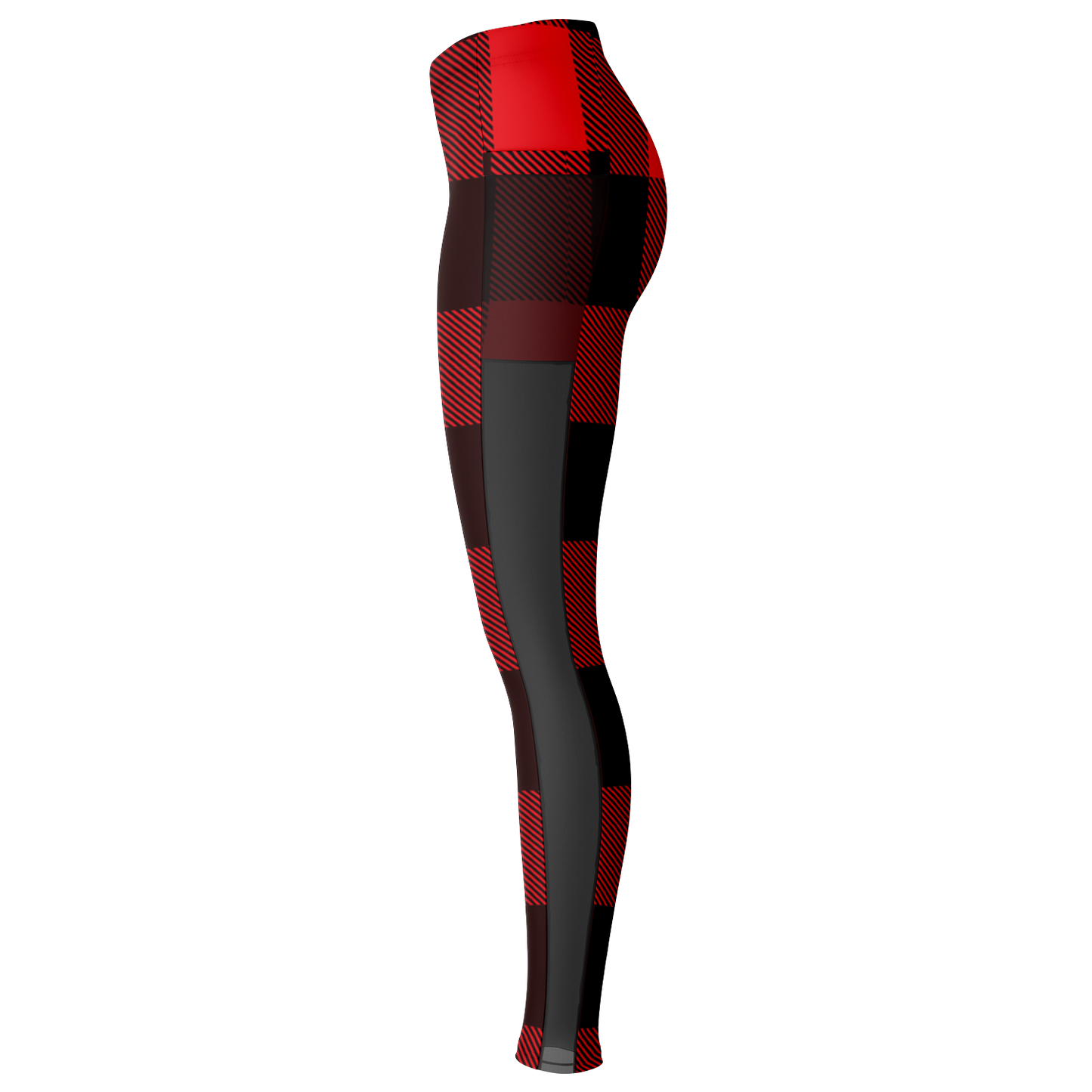 Plaid Mesh Pocket Legging