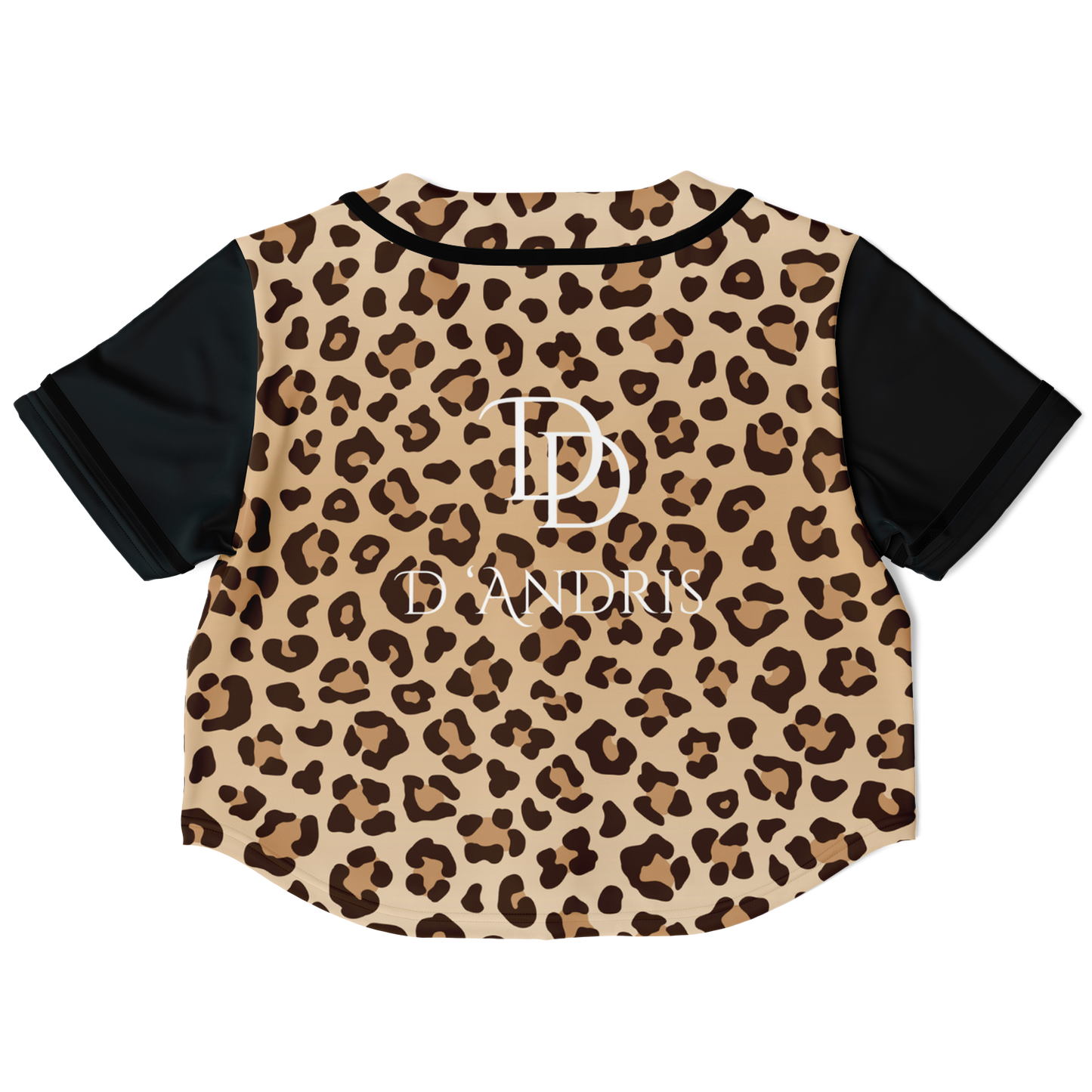 Leopard Cropped Baseball Jersey