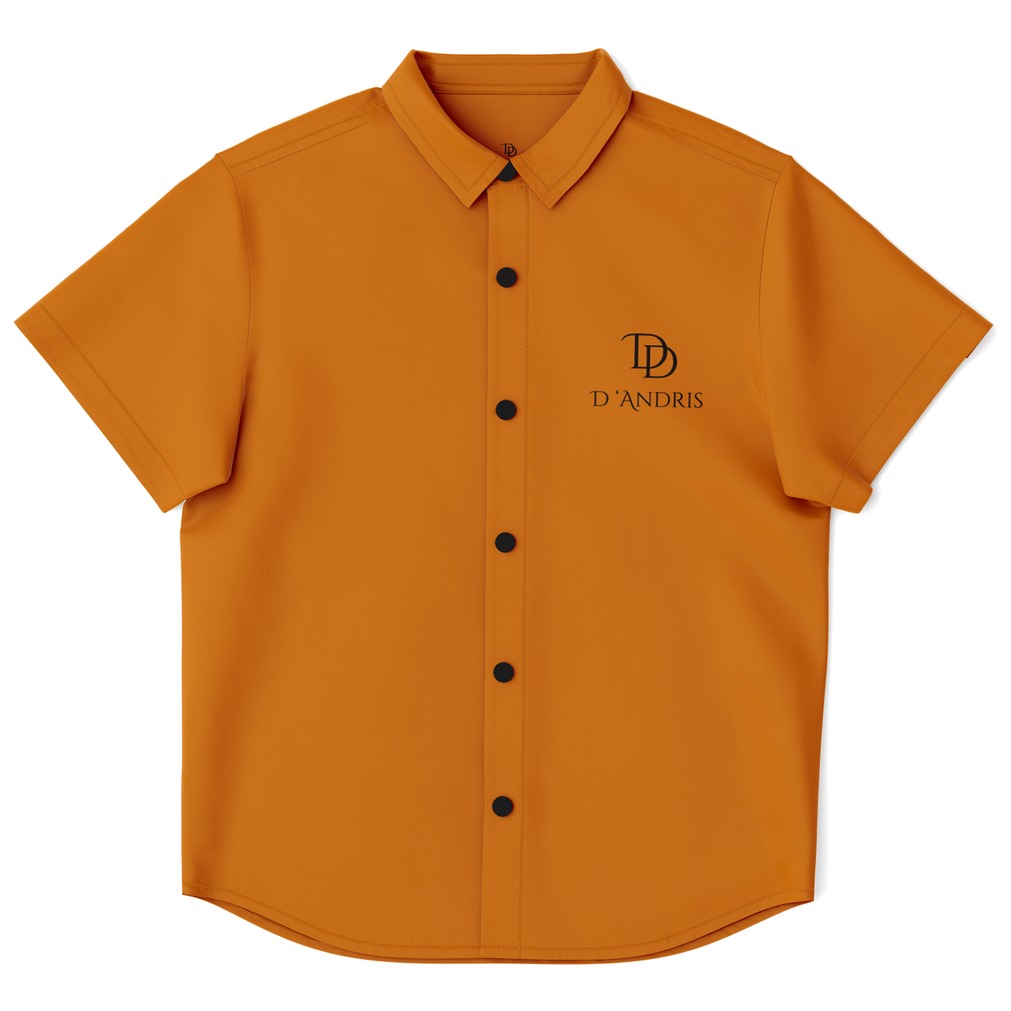 Orange Kids/Youth Short Sleeve Button Down Shirt