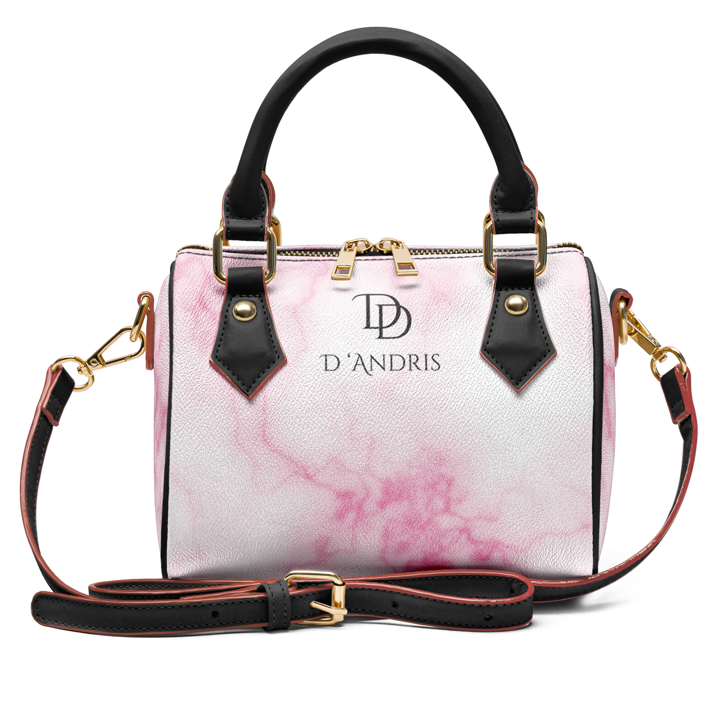 Pink Marble Cross-body Handbag