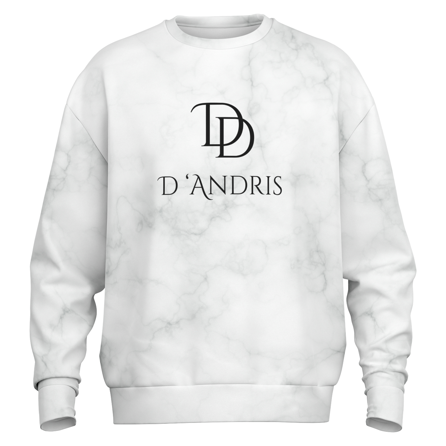 White Marble Heavyweight Over-sized Sweatshirt