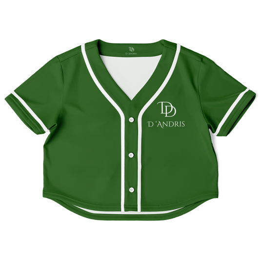 Green Cropped Baseball Jersey