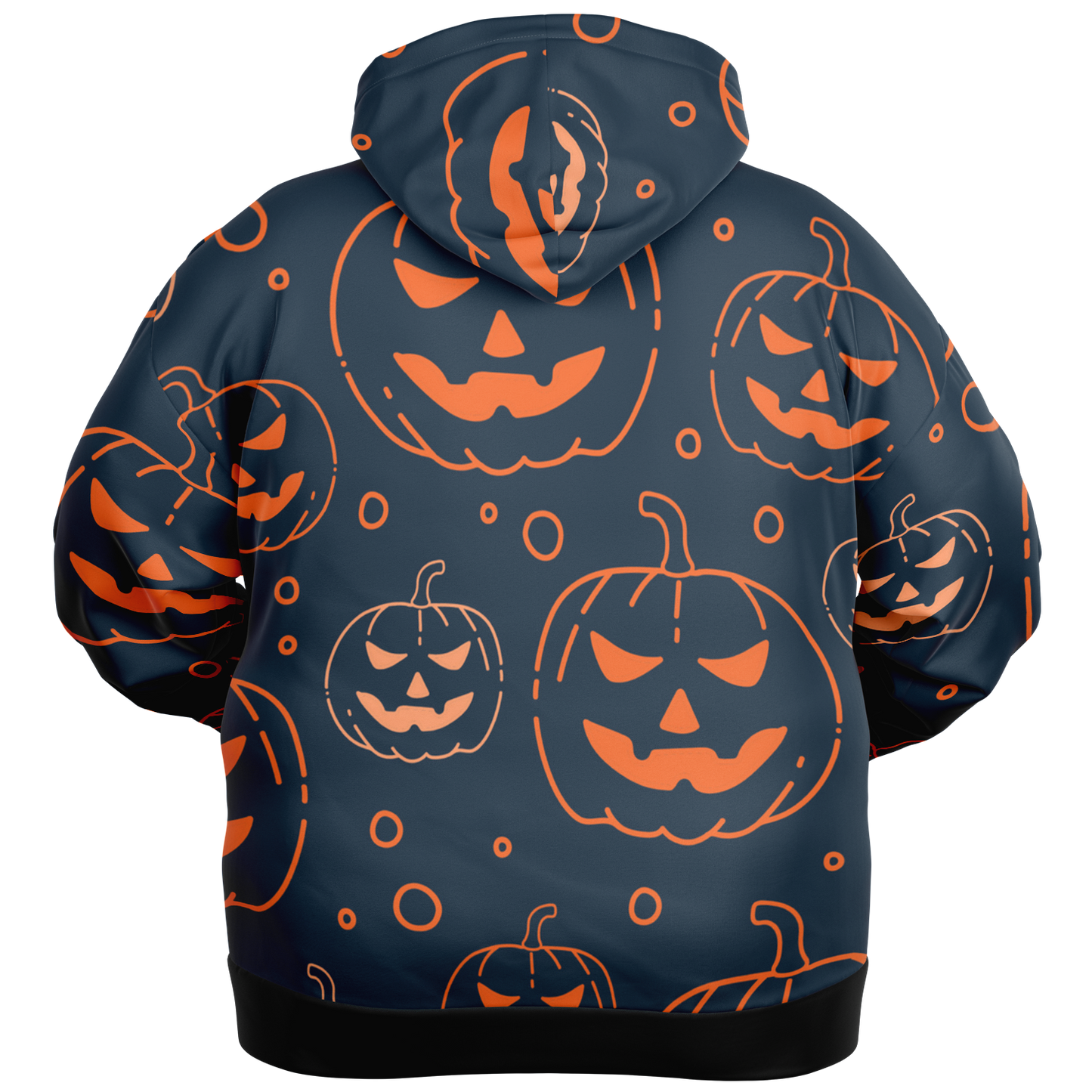 Halloween Jack-O-Lantern Plus-size Zip-up Hoodie