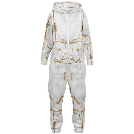 White Marble Kids Jumpsuit
