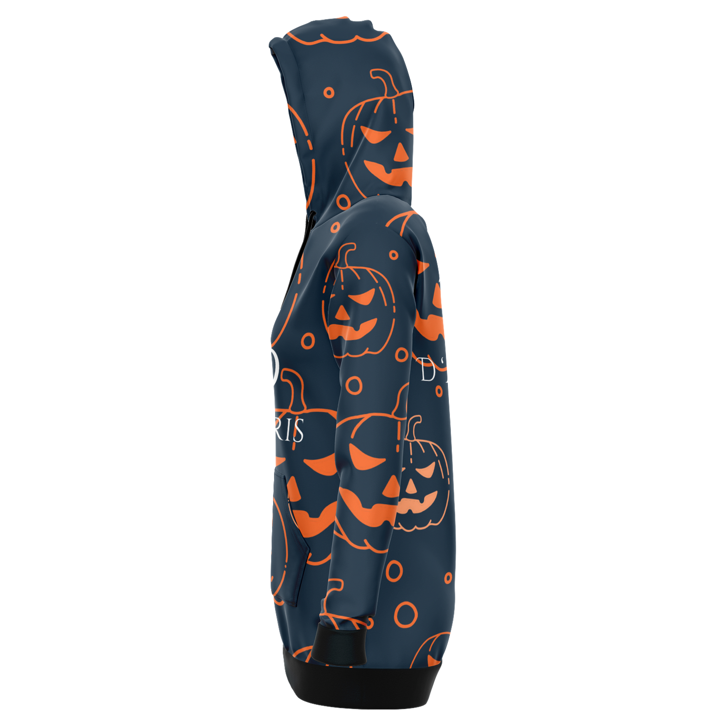 Halloween Jack-O-Lantern Longline Hoodie