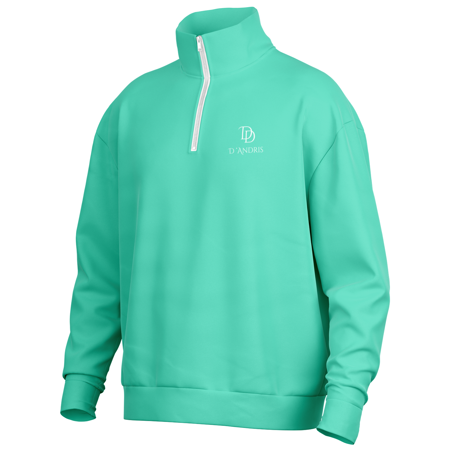Mint Heavyweight Over-sized Quarter Zip Sweatshirt