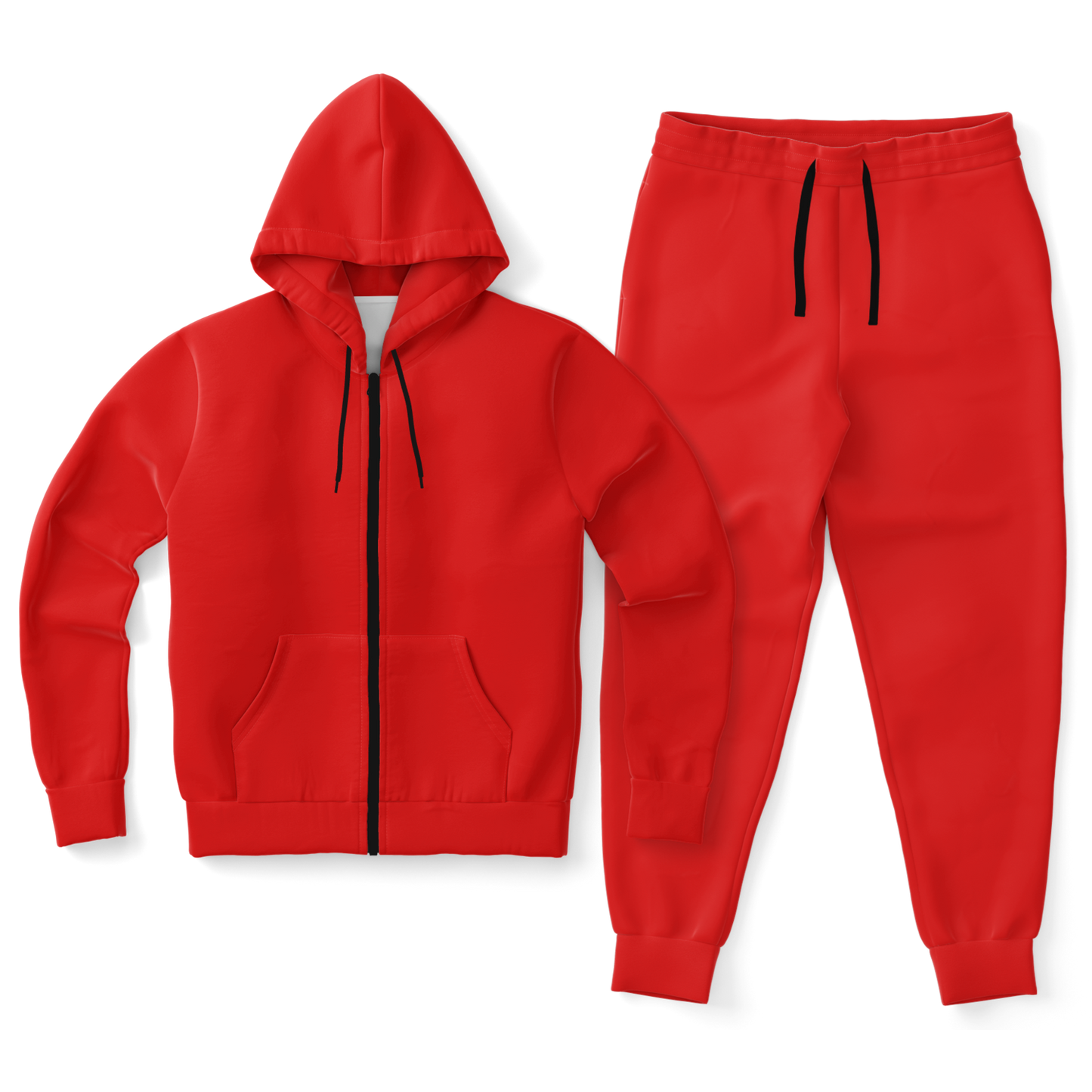 Red Zip-Up Hoodie & Jogger