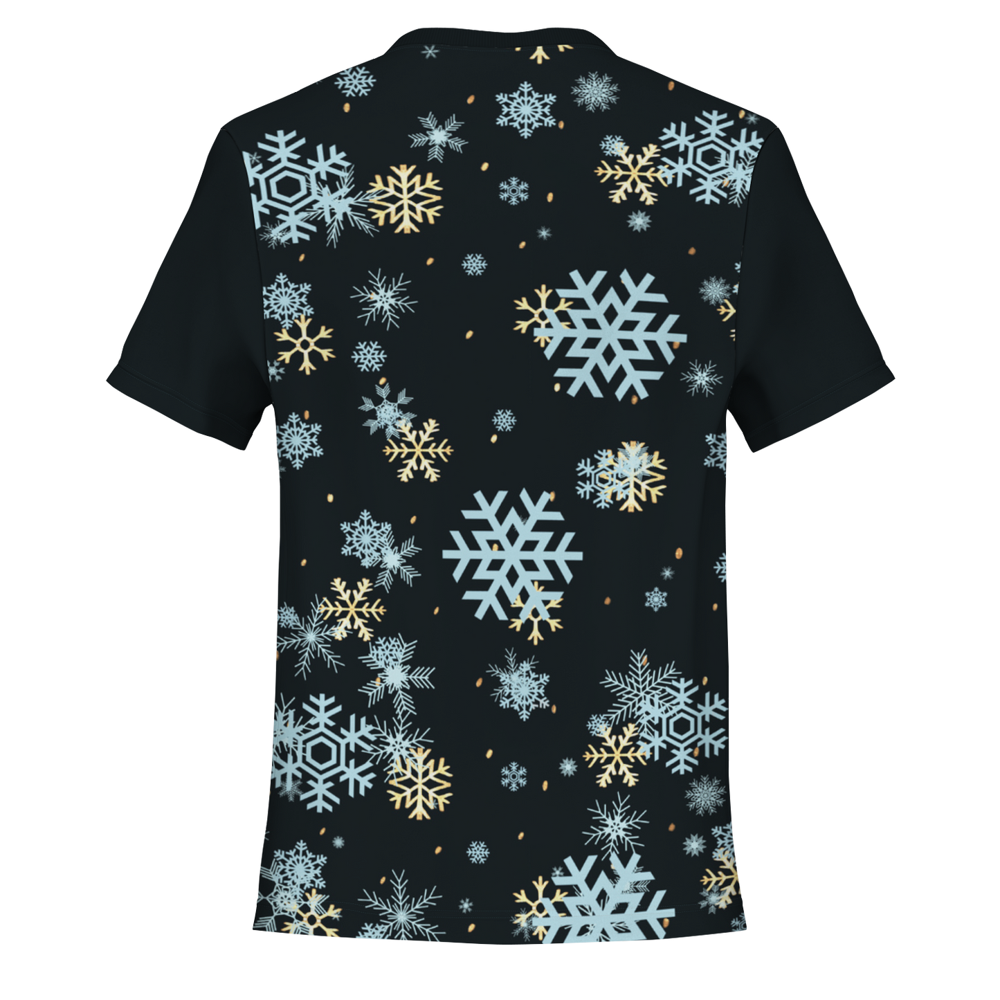 Black Snowfall Christmas Pocket T-shirt