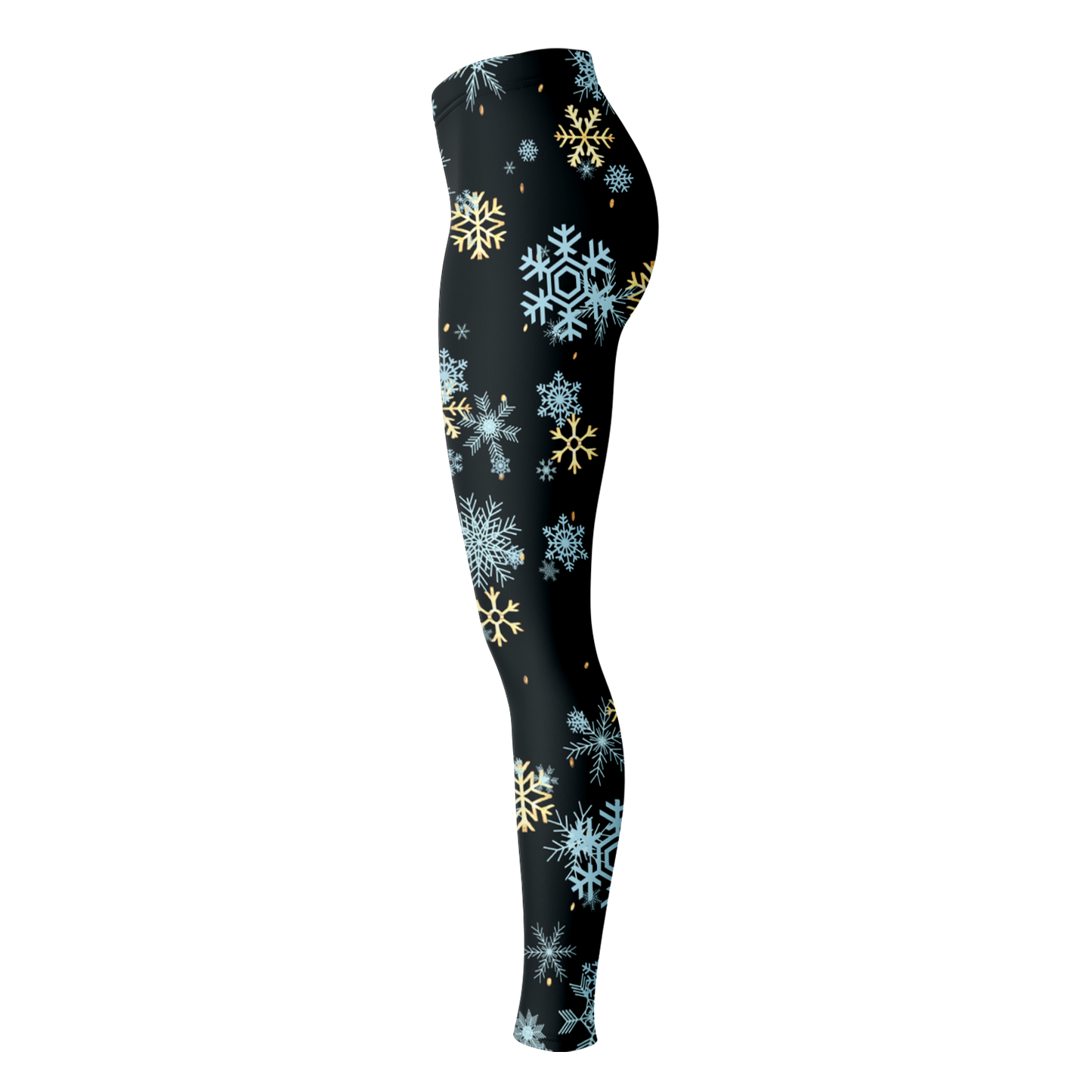 Black Snowfall Christmas Leggings