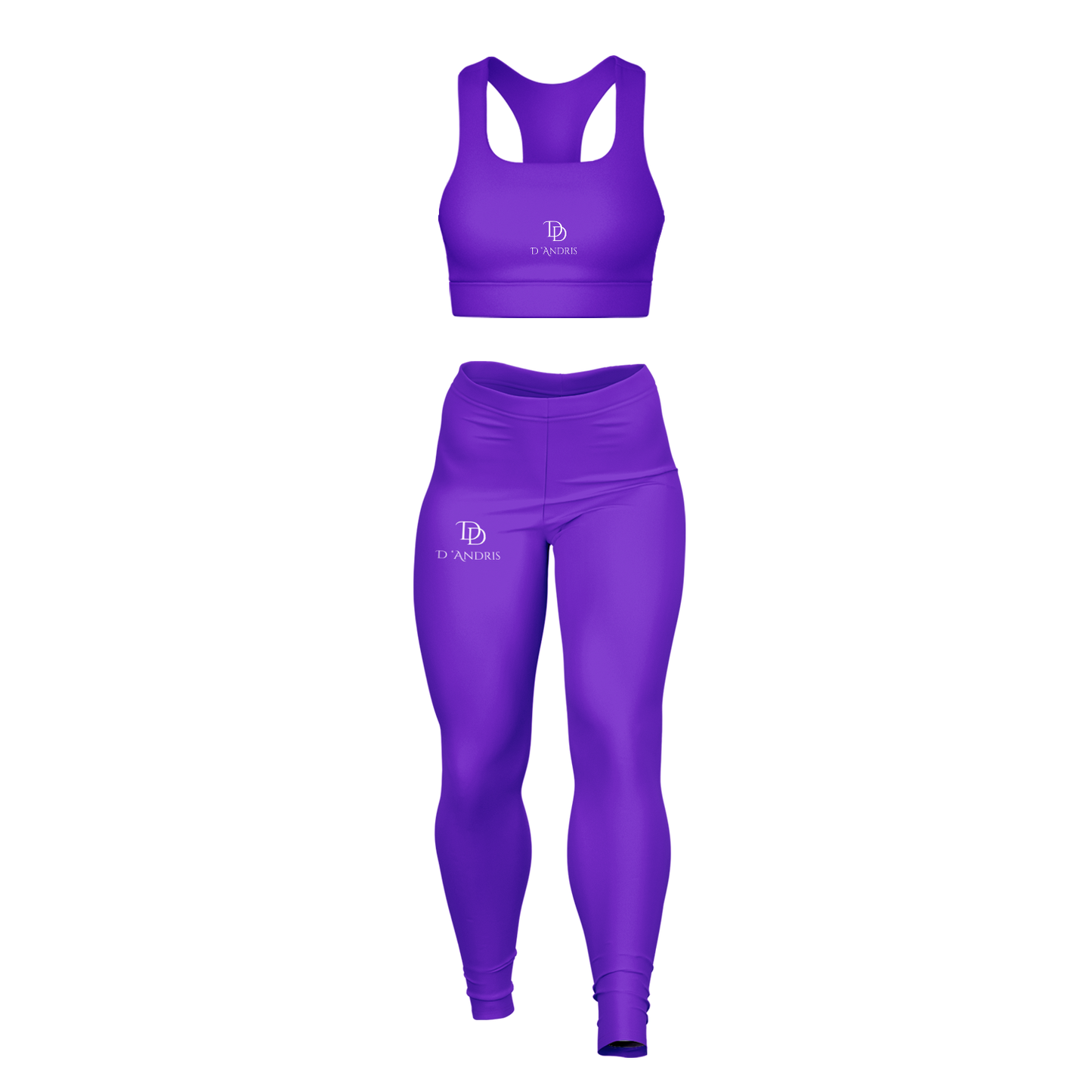 Purple Padded Sports Bra & Leggings