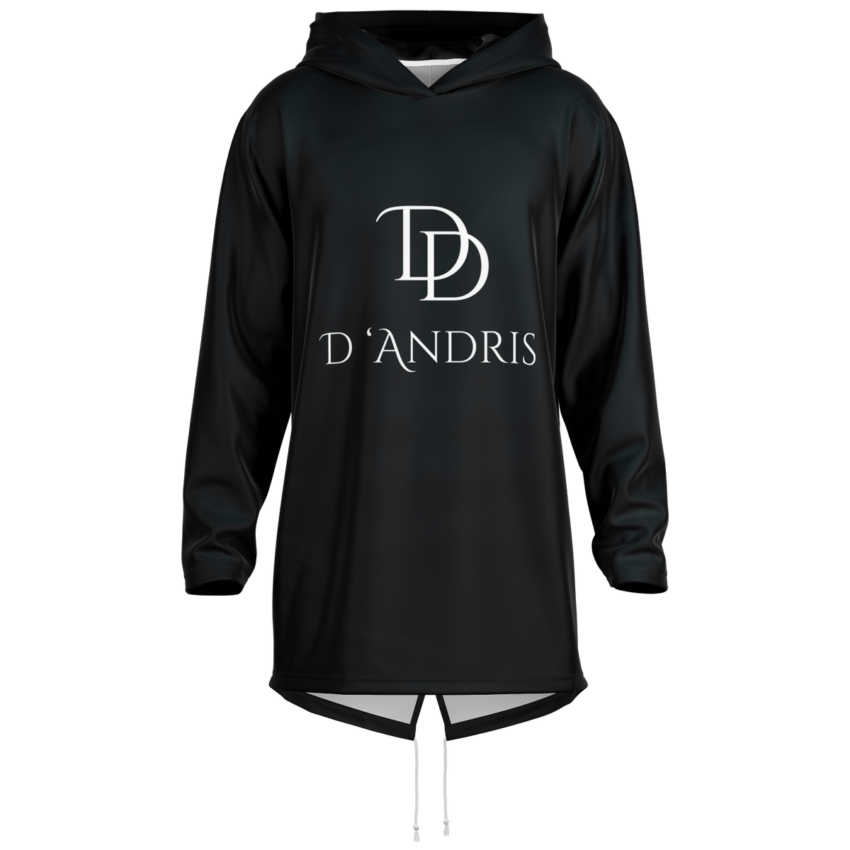 Black Heavyweight Elongated Hoodie