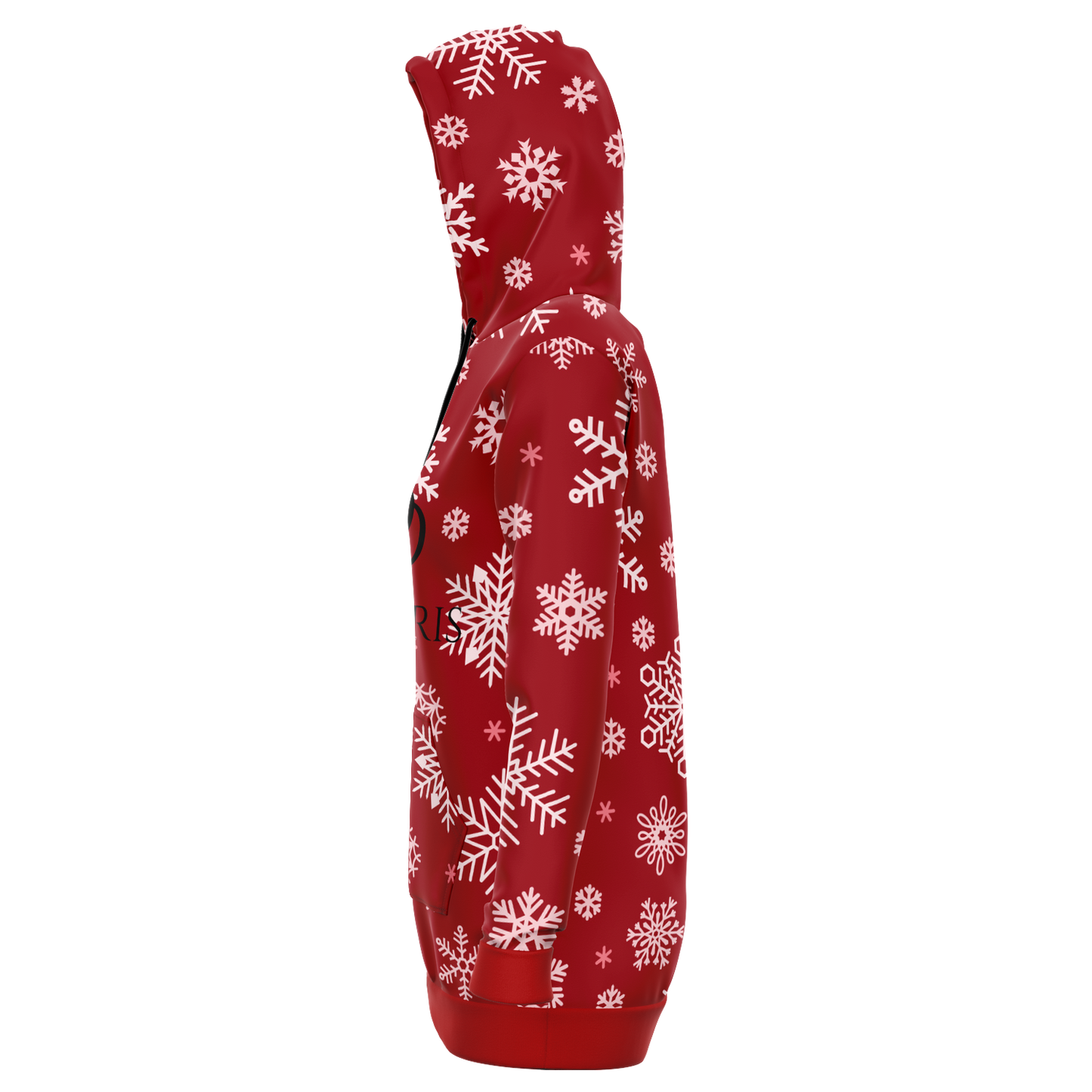Red Snowfall Christmas Longline Hoodie