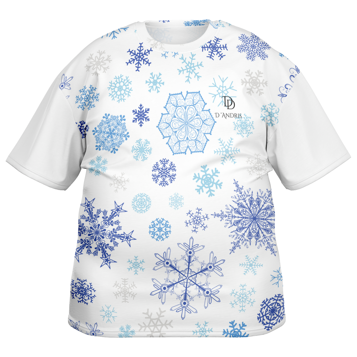 White Snowfall Christmas Plus-size T-Shirt