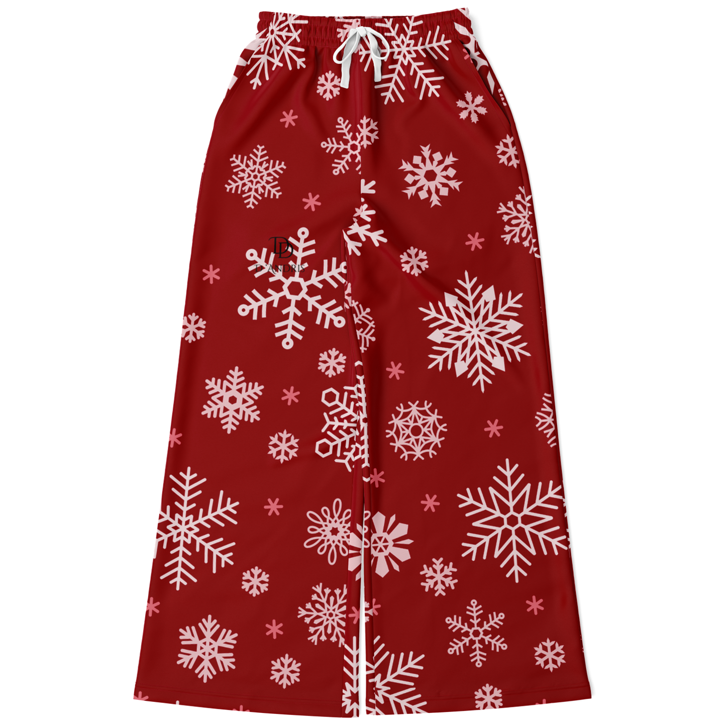 Red Snowfall Christmas Flare Jogger