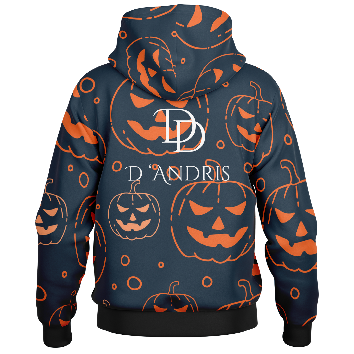 Halloween Jack-O-Lantern Hooded Baseball Jacket