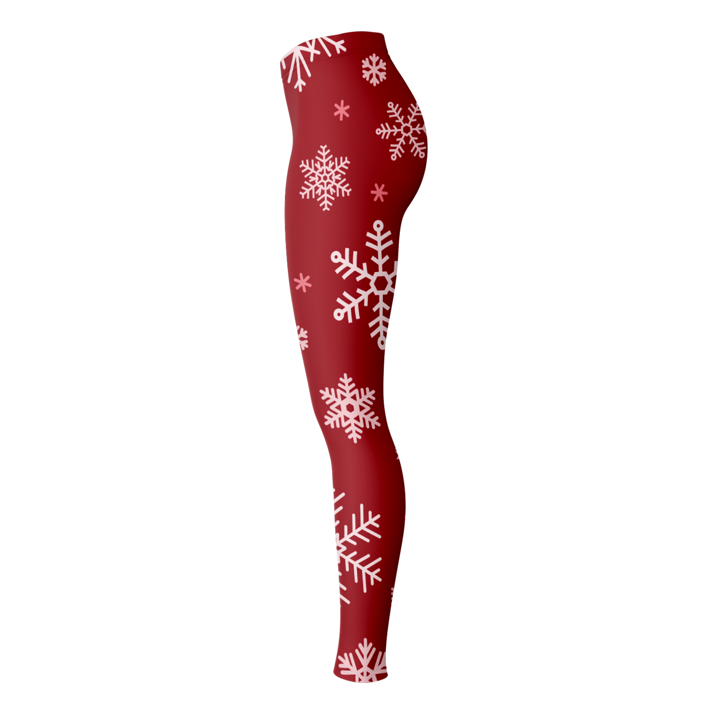 Red Snowfall Christmas Leggings