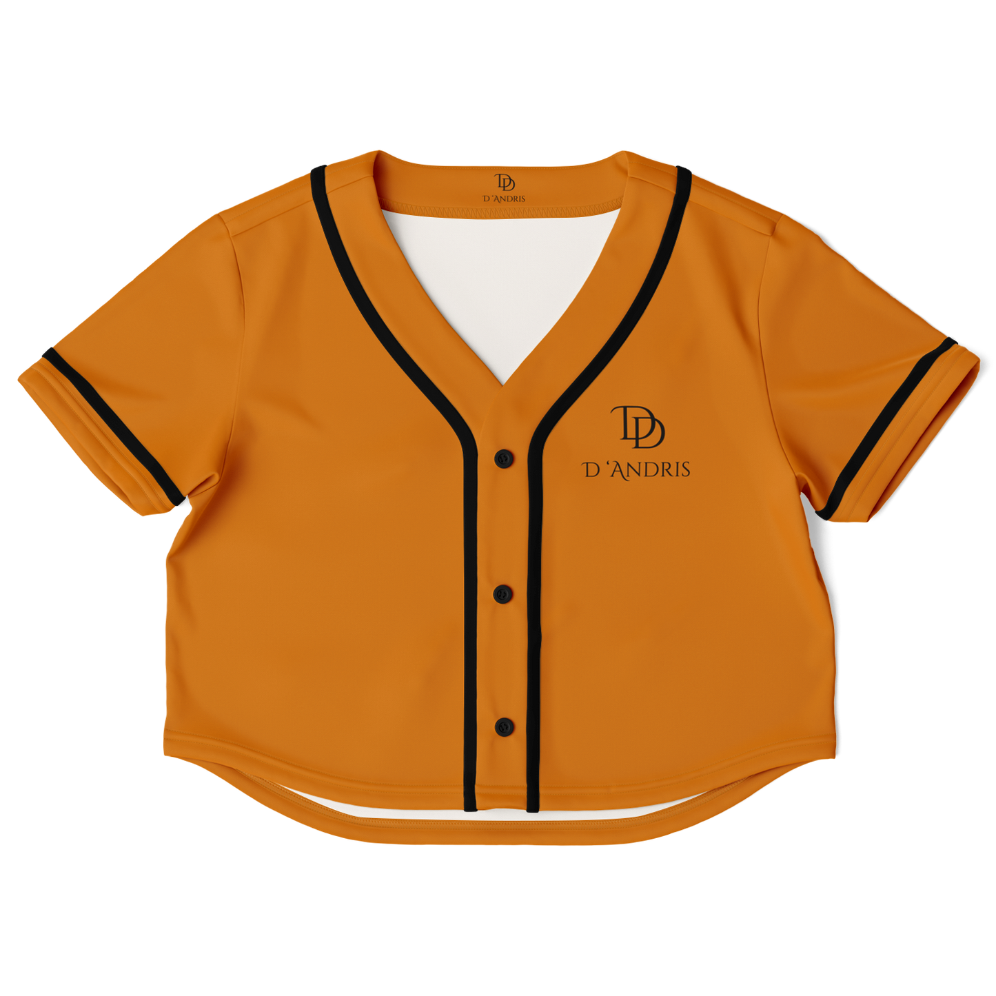 Orange Cropped Baseball Jersey