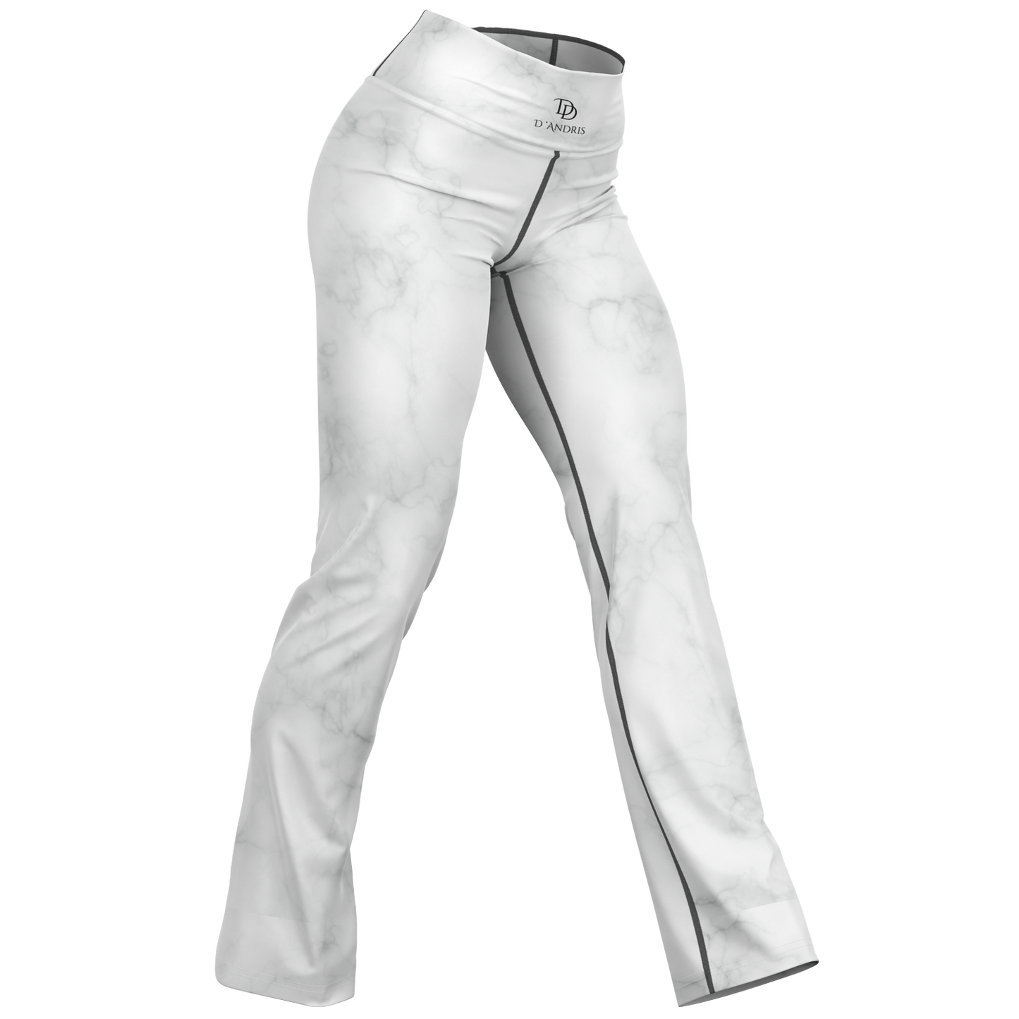 White Marble Flare Leggings