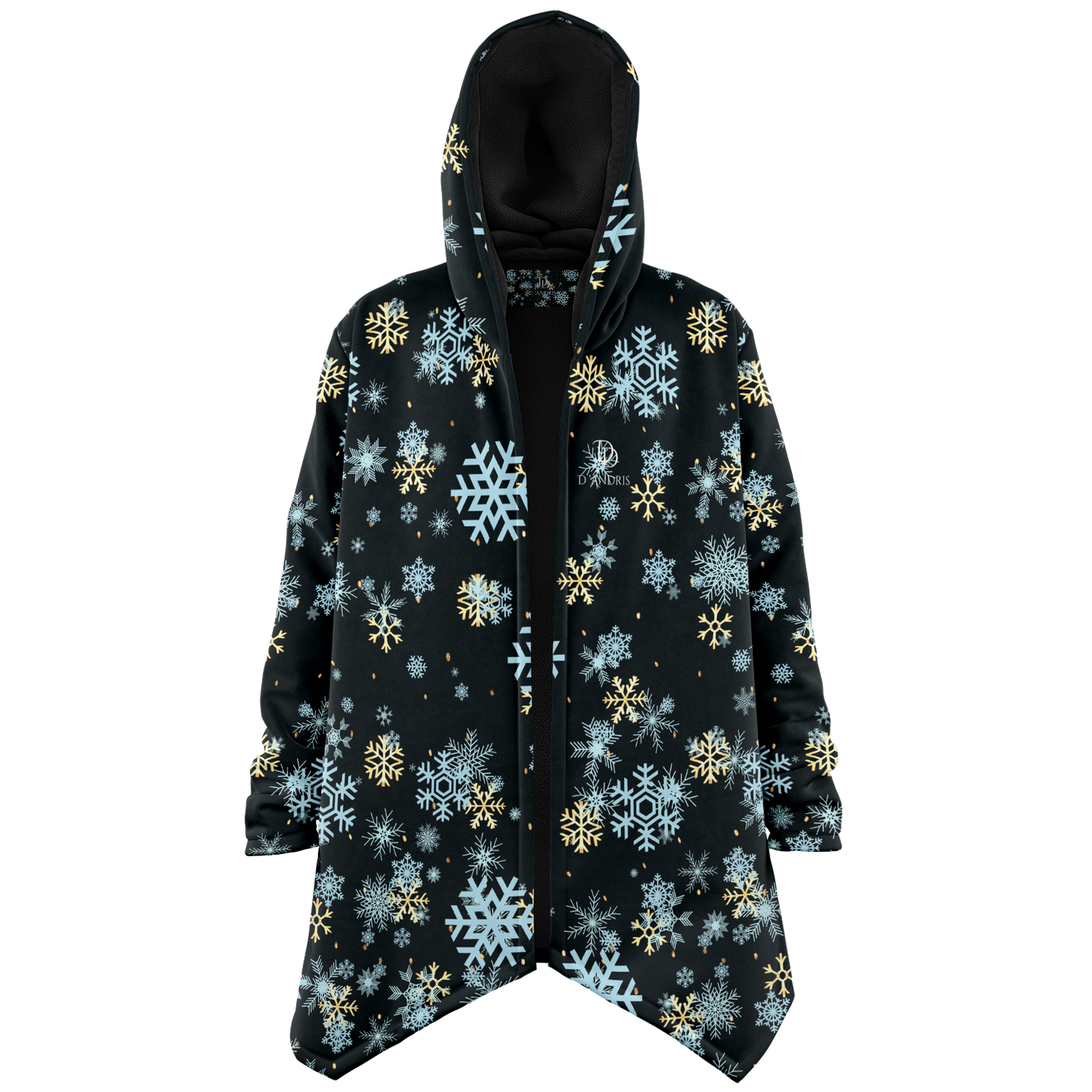 Black Snowfall Christmas Cloak