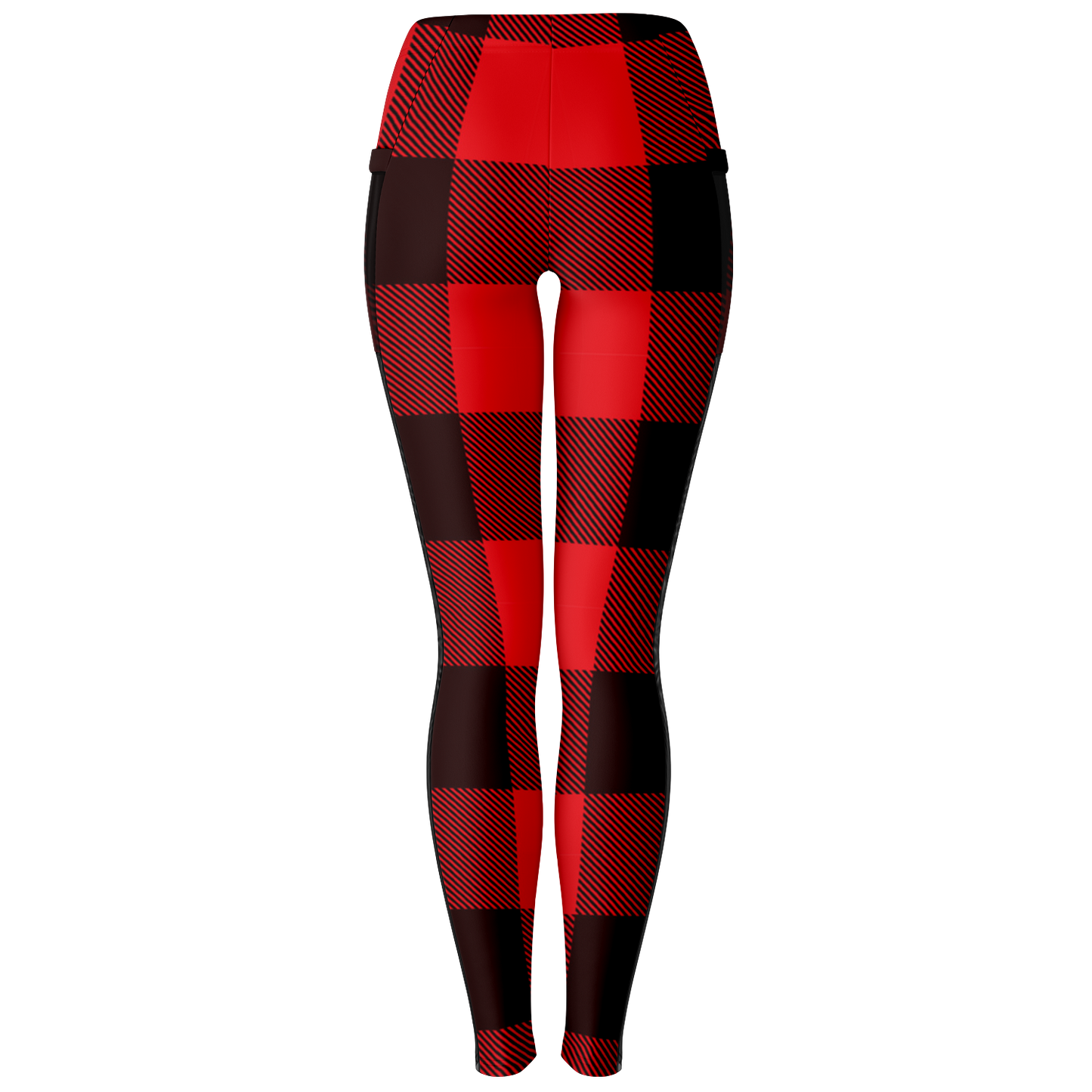 Plaid Mesh Pocket Legging
