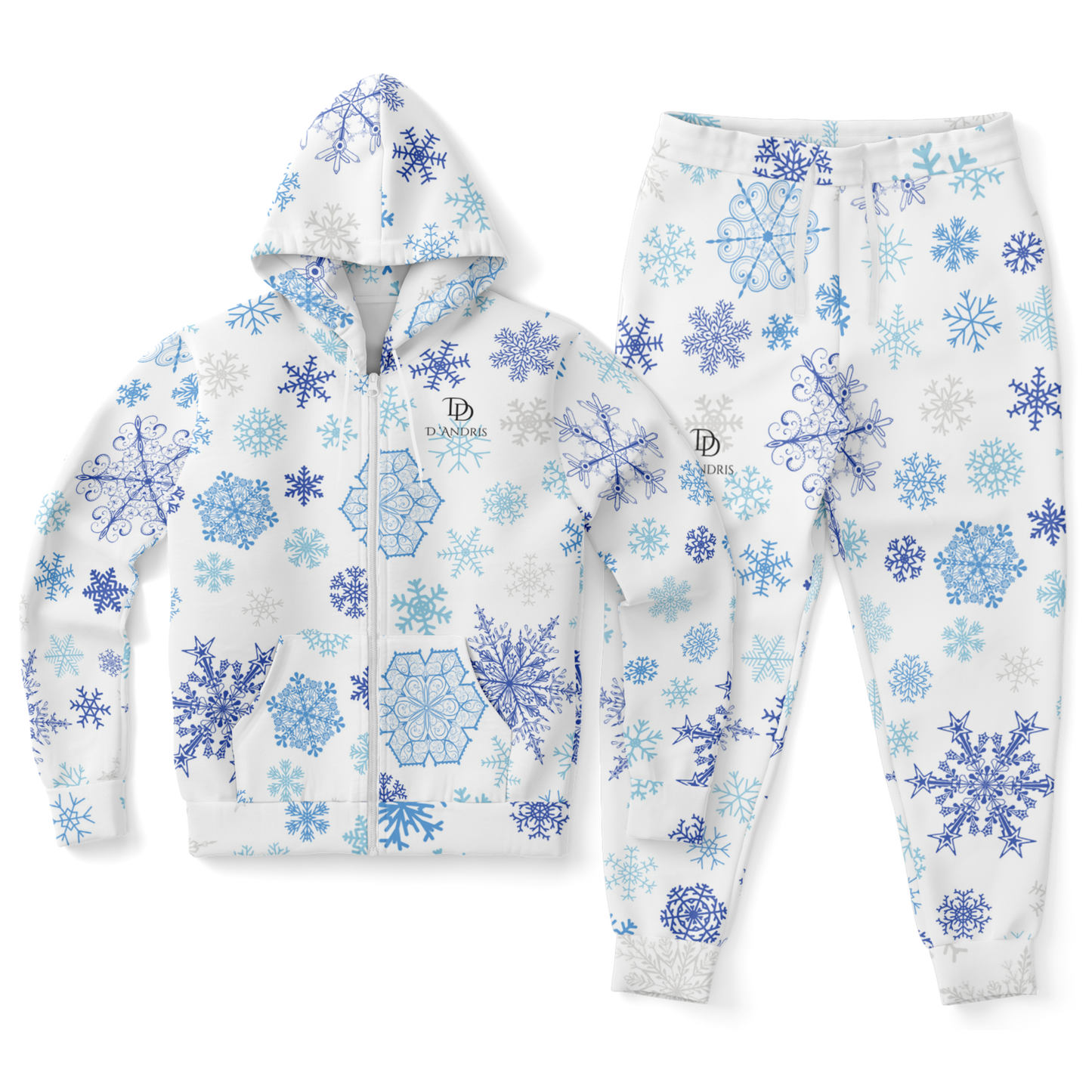 White Snowfall Christmas Ziphoodie & Jogger