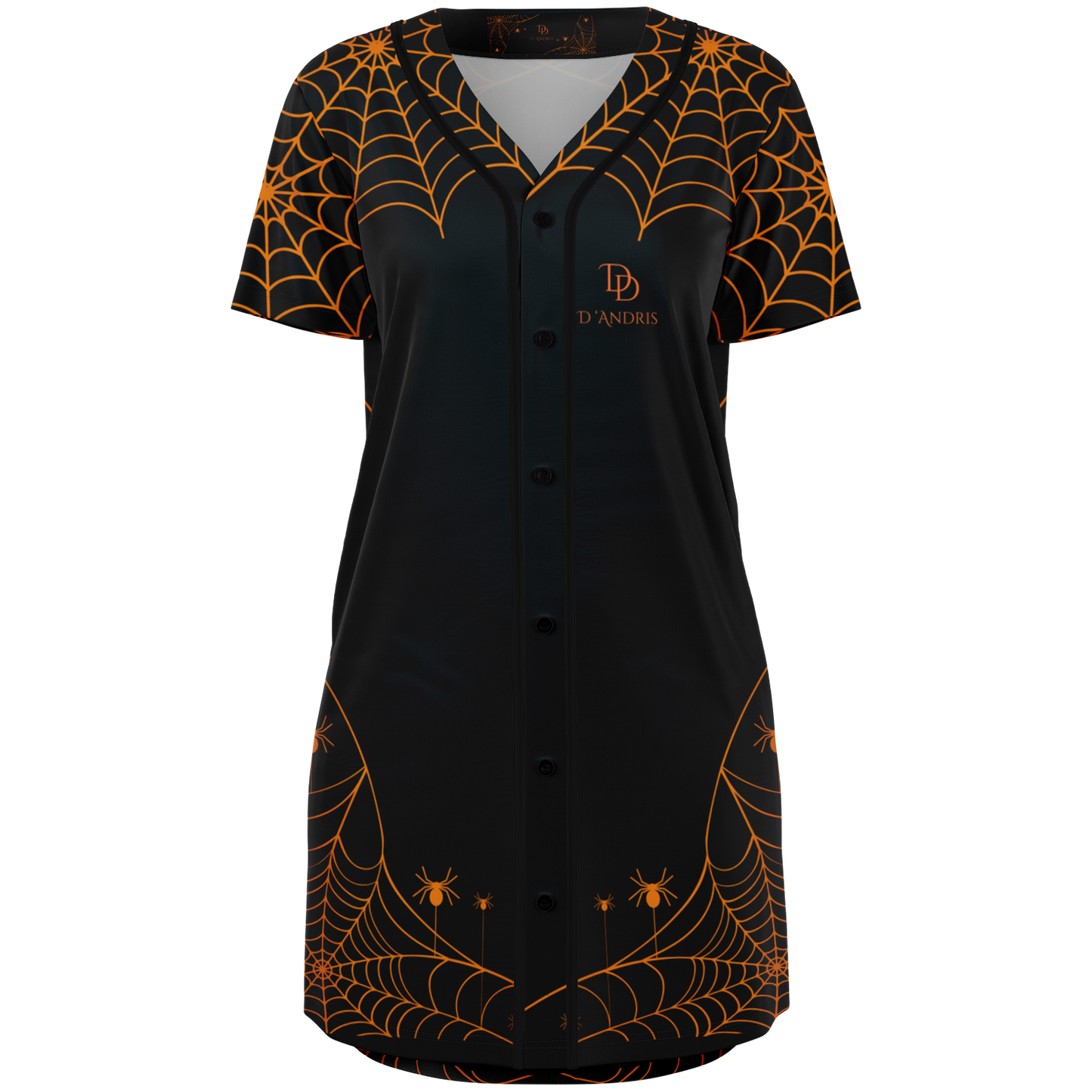 Halloween Web Baseball Jersey Dress