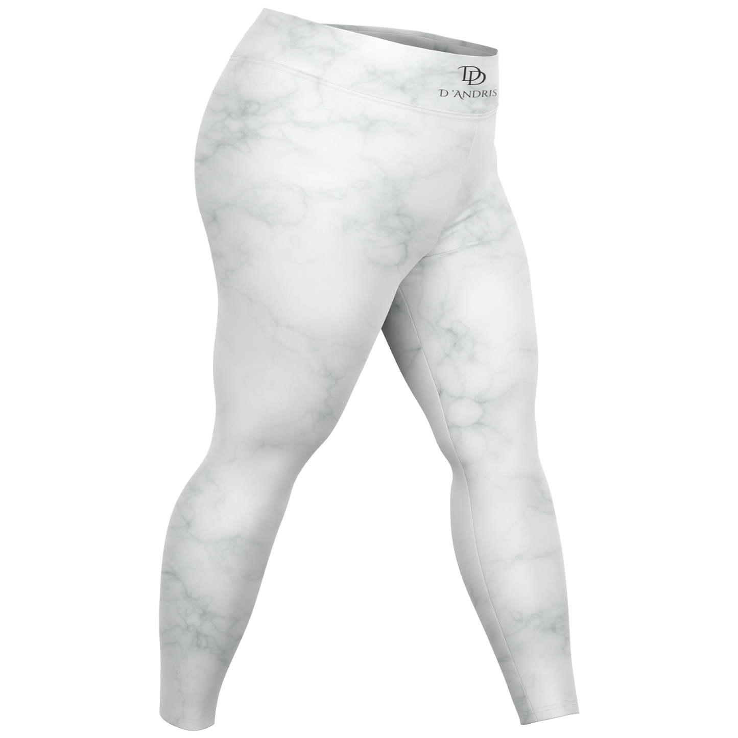 White Marble Plus-Size Legging