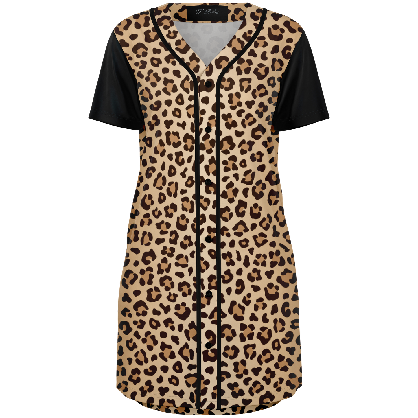 Leopard Baseball Jersey Dress