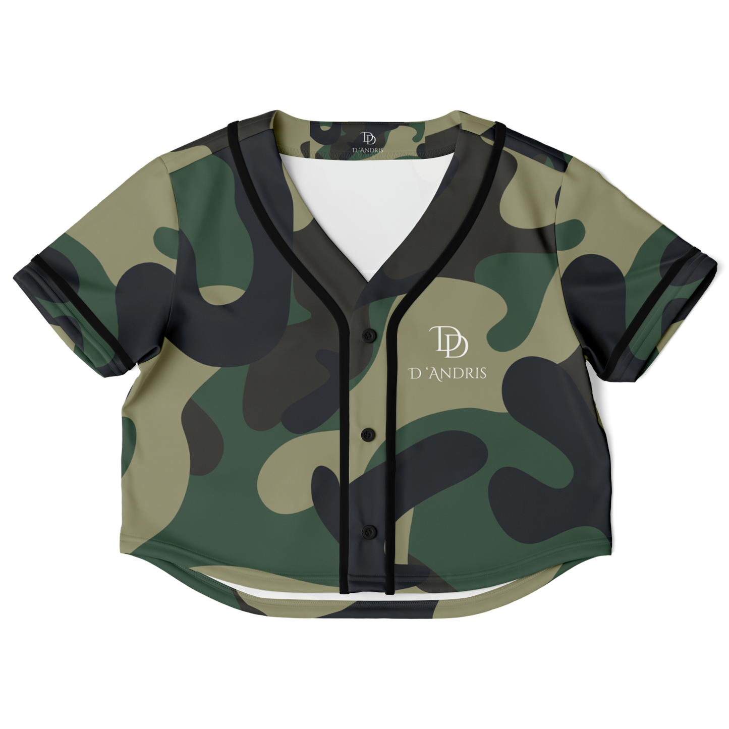 Camo Cropped Baseball Jersey