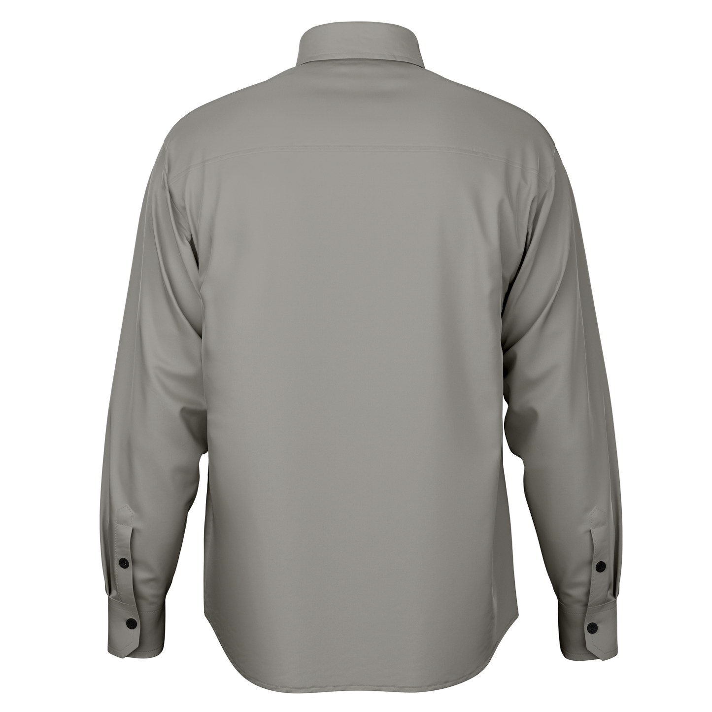 Gray Long Sleeve Button Down Shirt