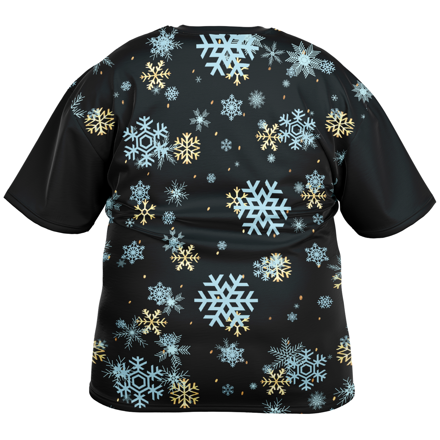 Black Snowfall Christmas Plus-size T-Shirt