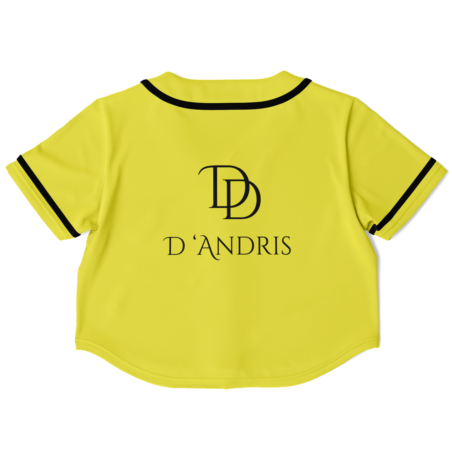 Yellow Cropped Baseball Jersey