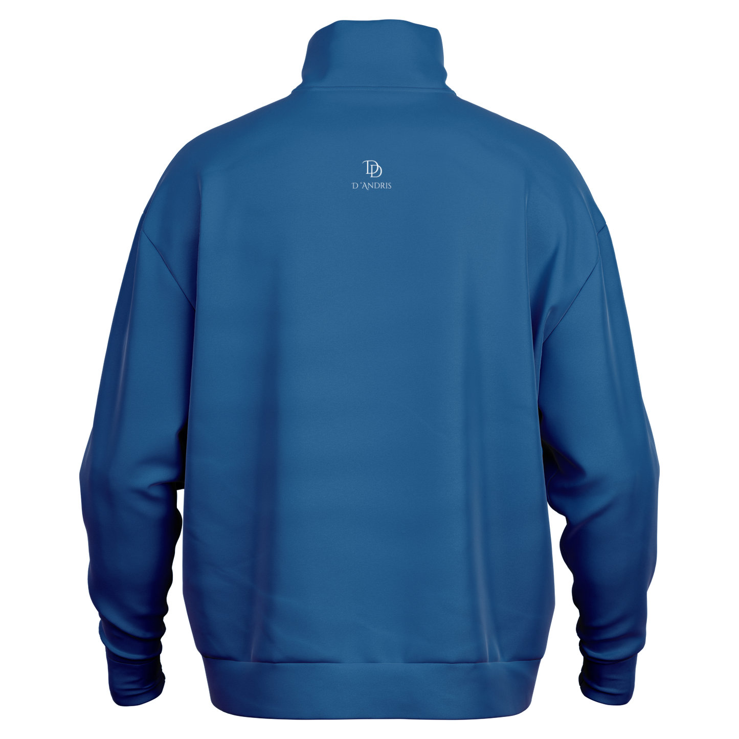 Blue Heavyweight Over-sized Quarter Zip Sweatshirt