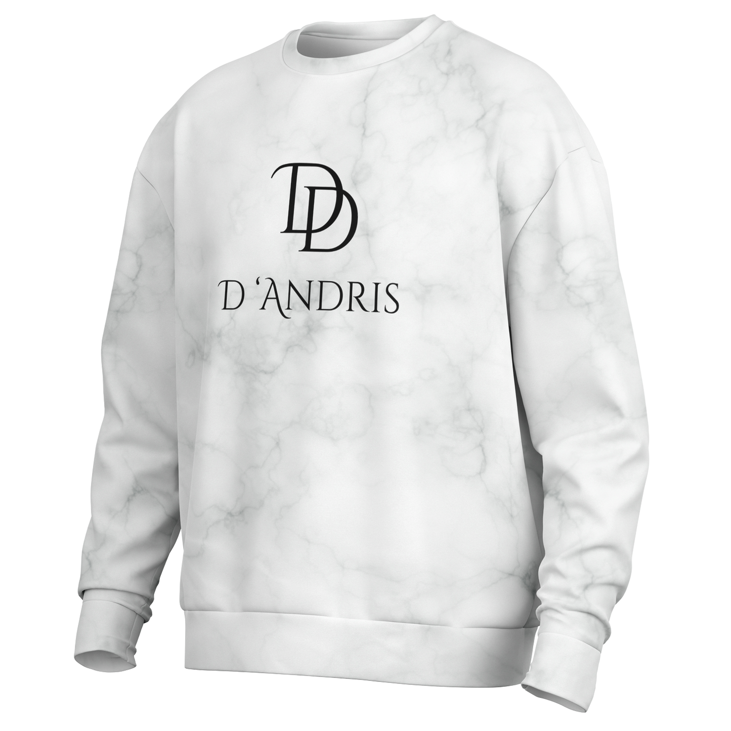 White Marble Heavyweight Over-sized Sweatshirt