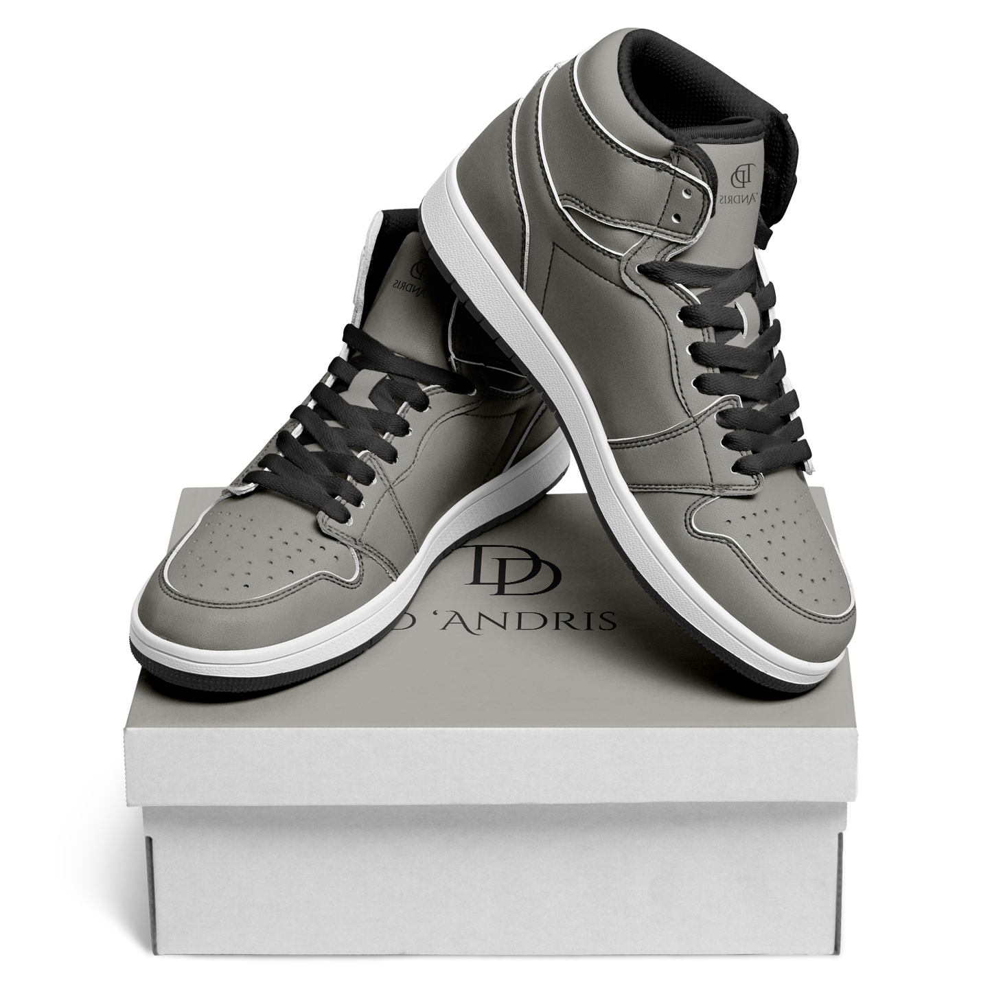 Gray High Top Shoes