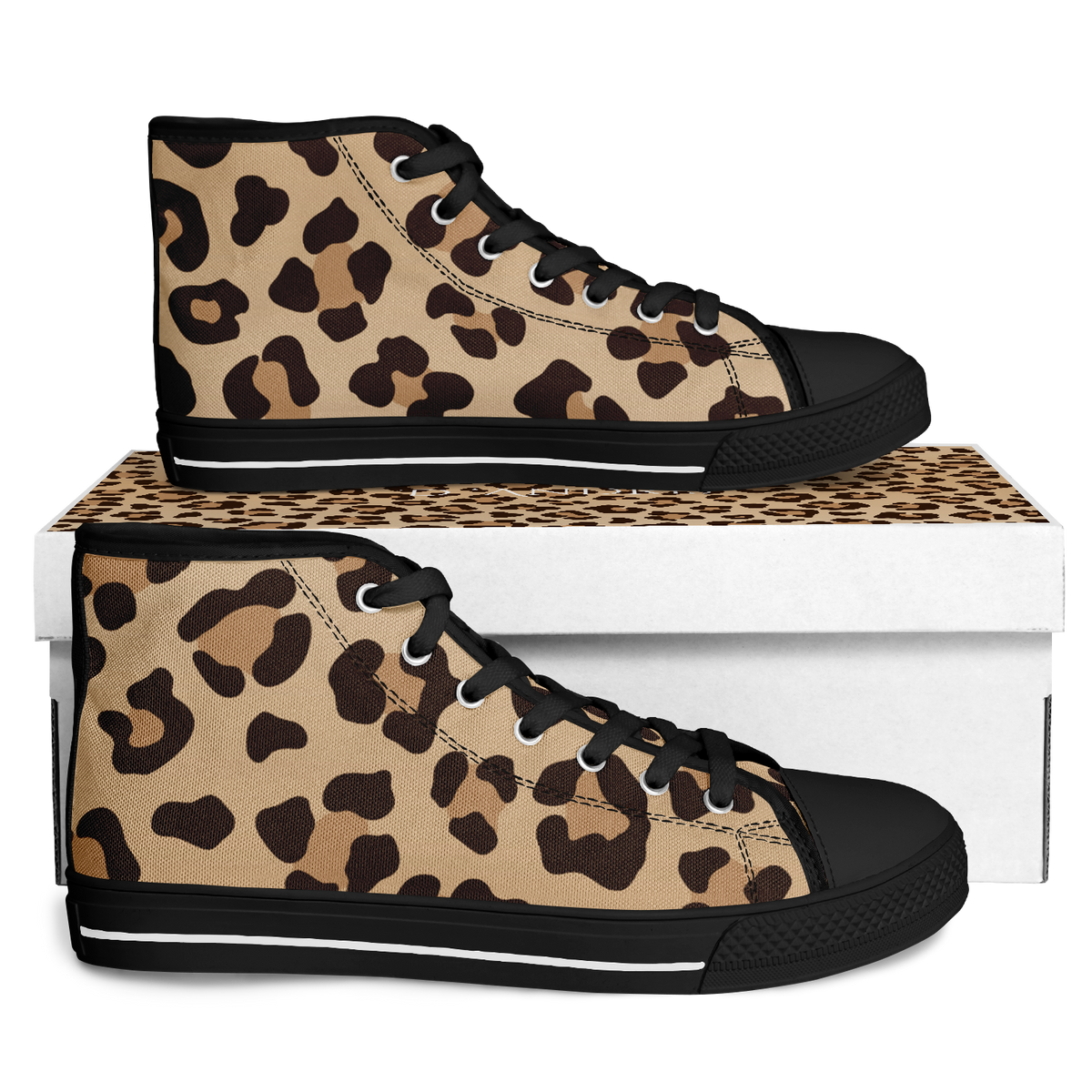 Leopard High Top Shoes