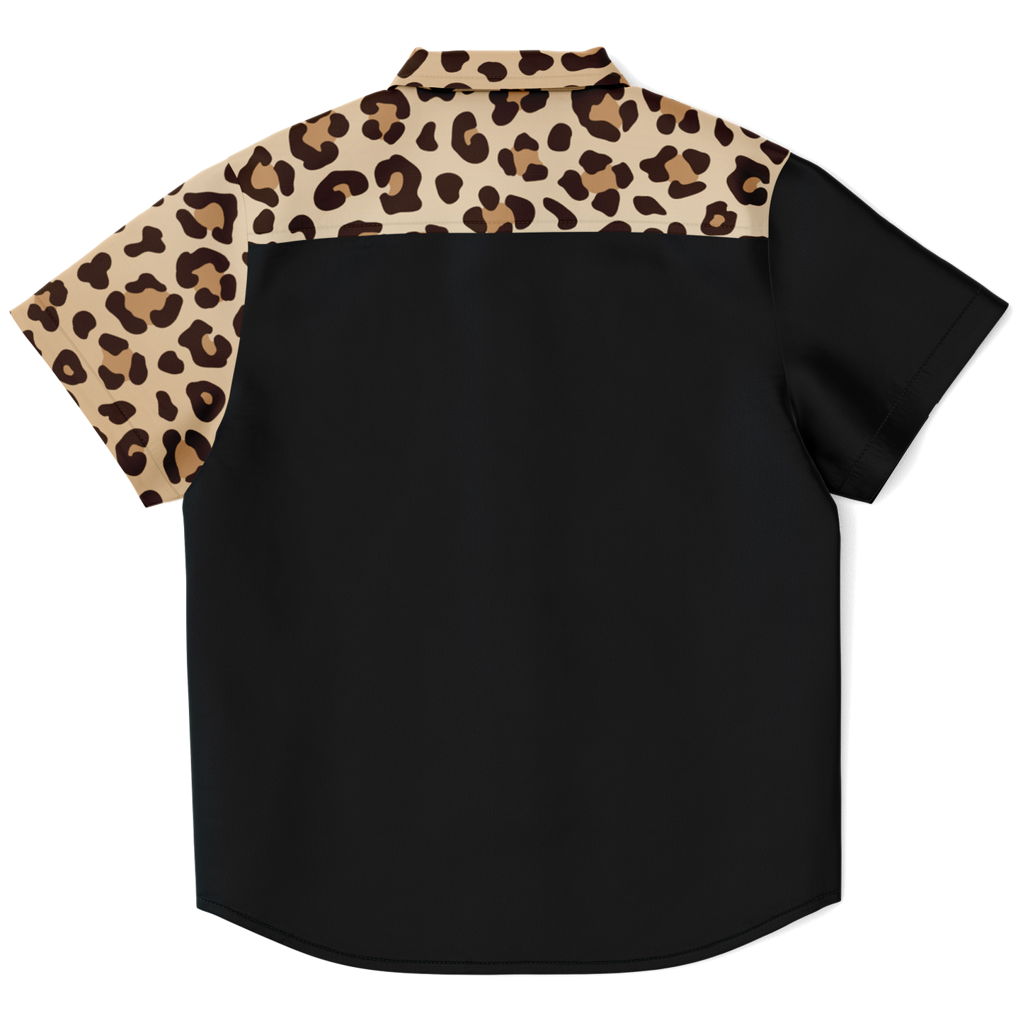 Leopard Kids/Youth Short Sleeve Button Down Shirt