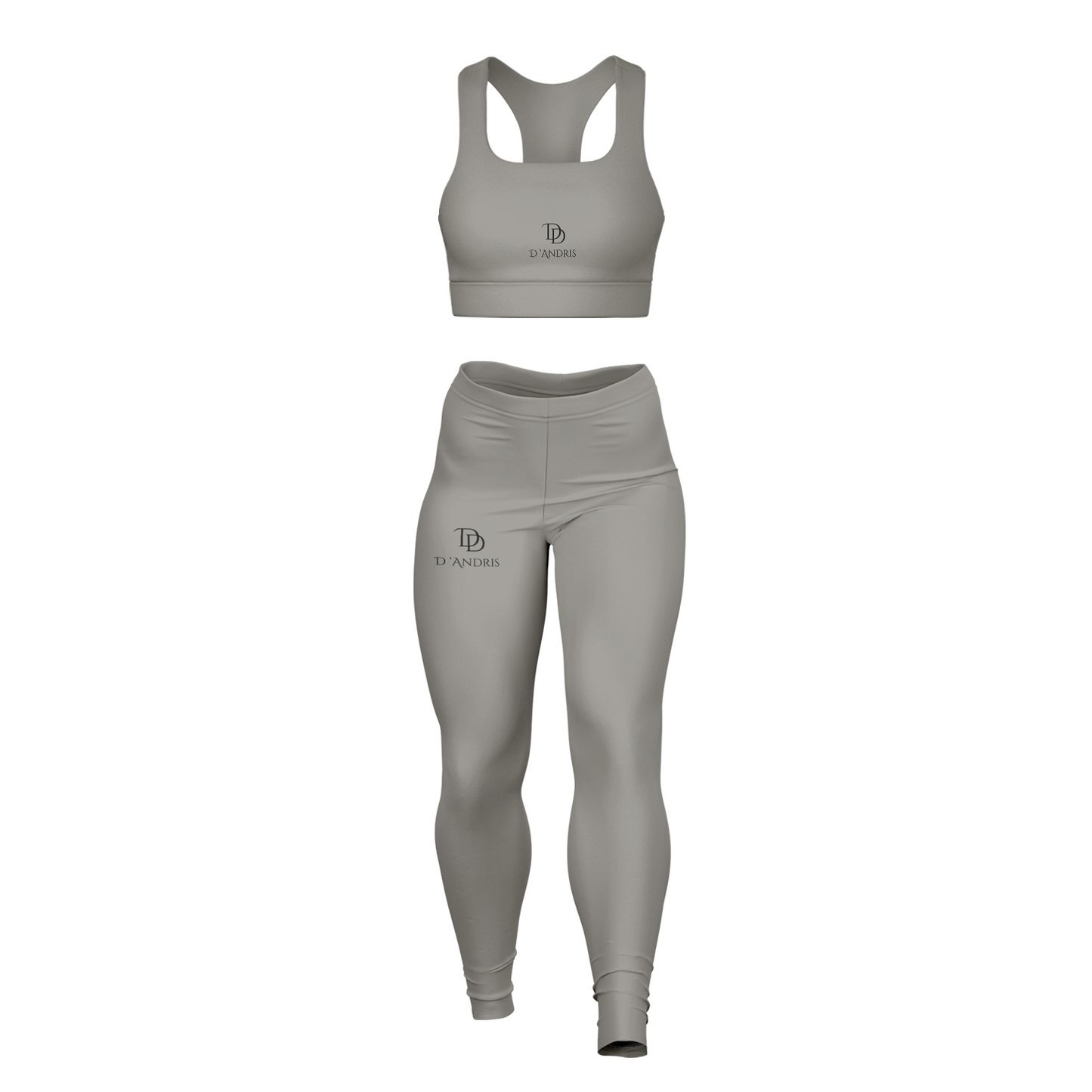 Gray Padded Sports Bra & Leggings