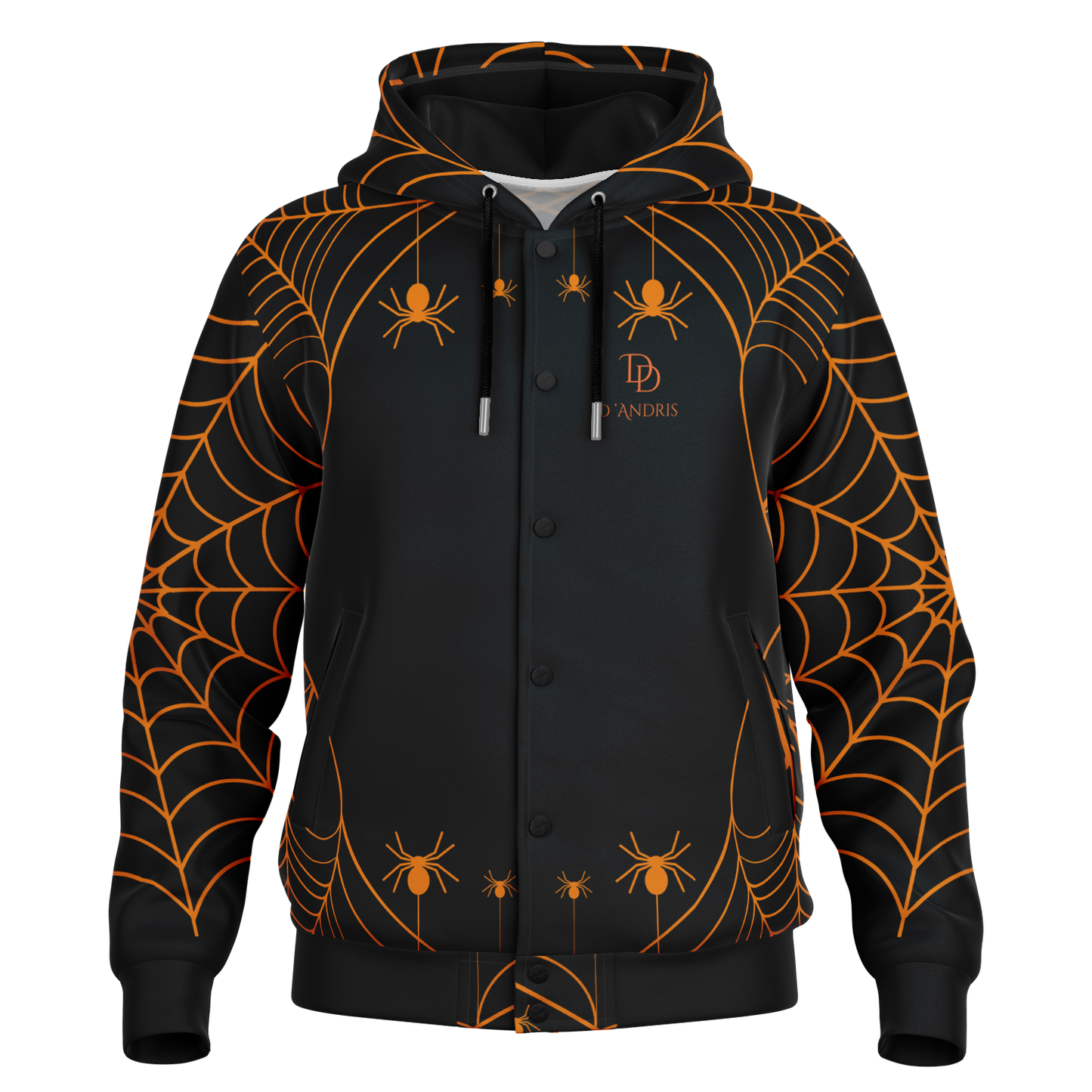 Halloween Web Hooded Baseball Jacket