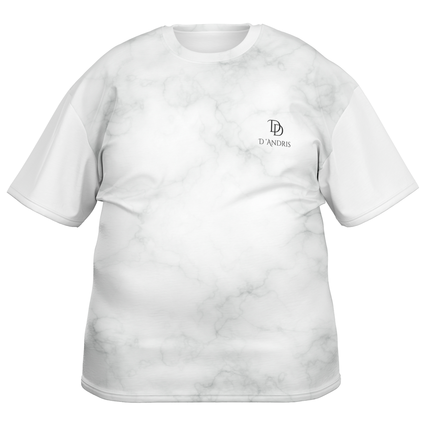 White Marble Plus-size T-Shirt
